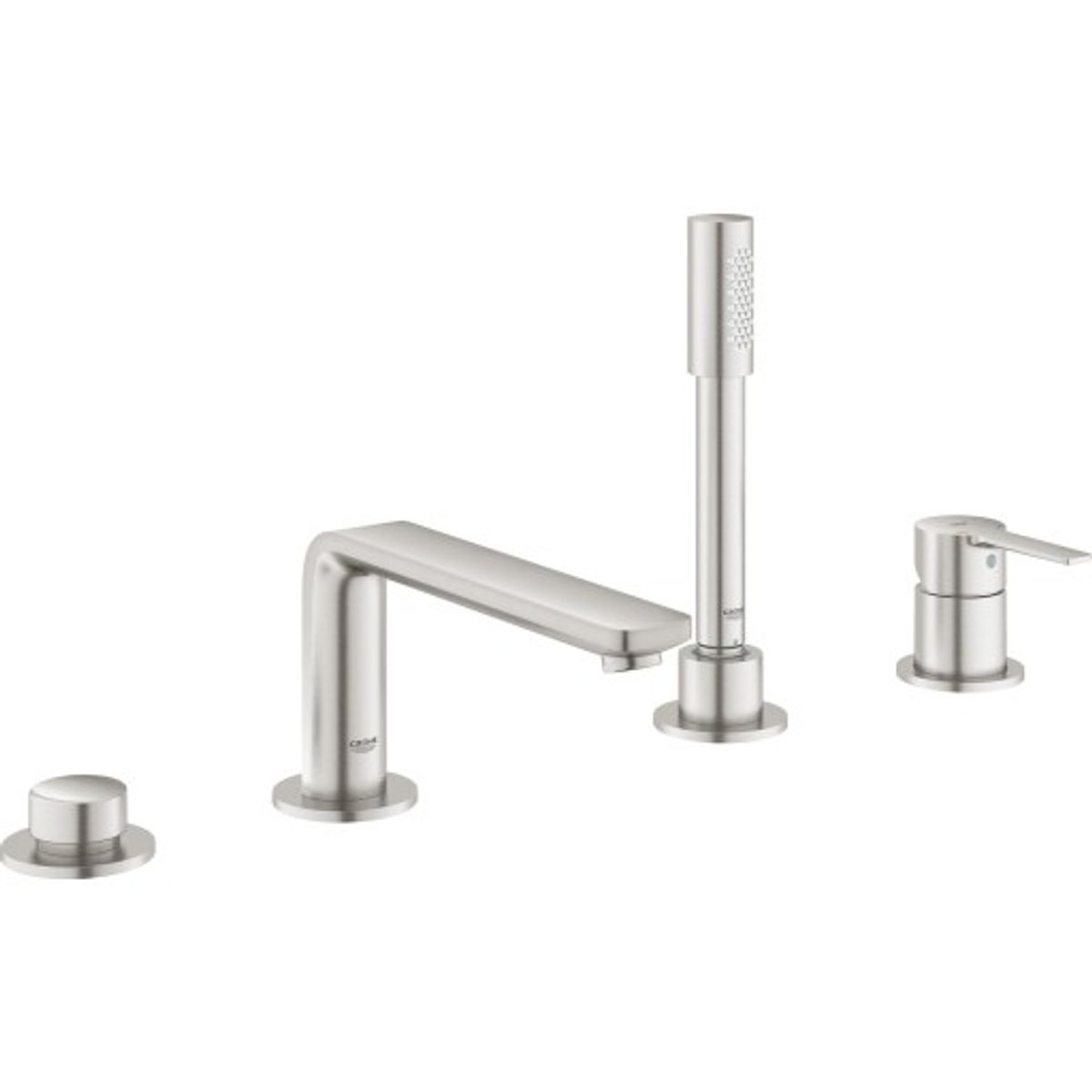 Grohe Lineare 4-huls kar- & brusekombination (Supersteel)