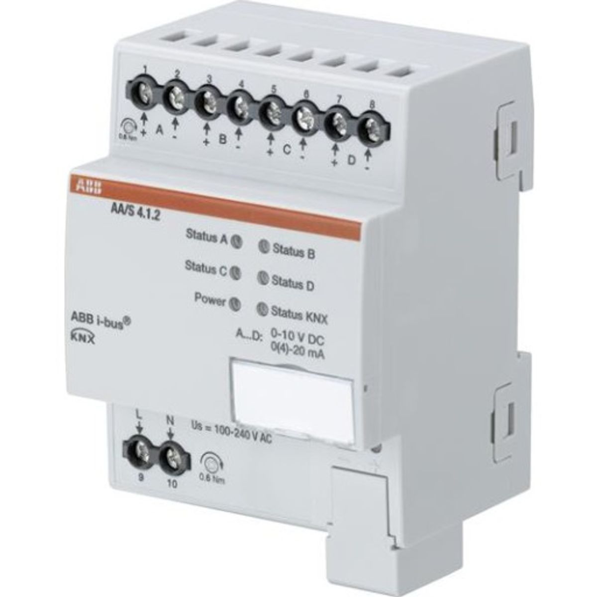 KNX Analog aktuator 4-kanal, MDRC, til din-skinne, AA/S4.1.2