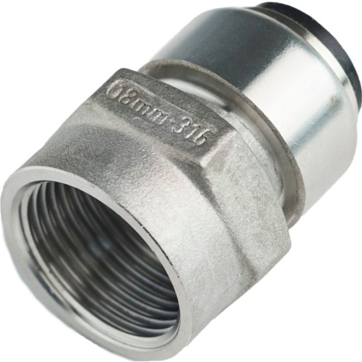 Roth indstik overgangsmuffe, rustfri, 15 mm x 1/2"