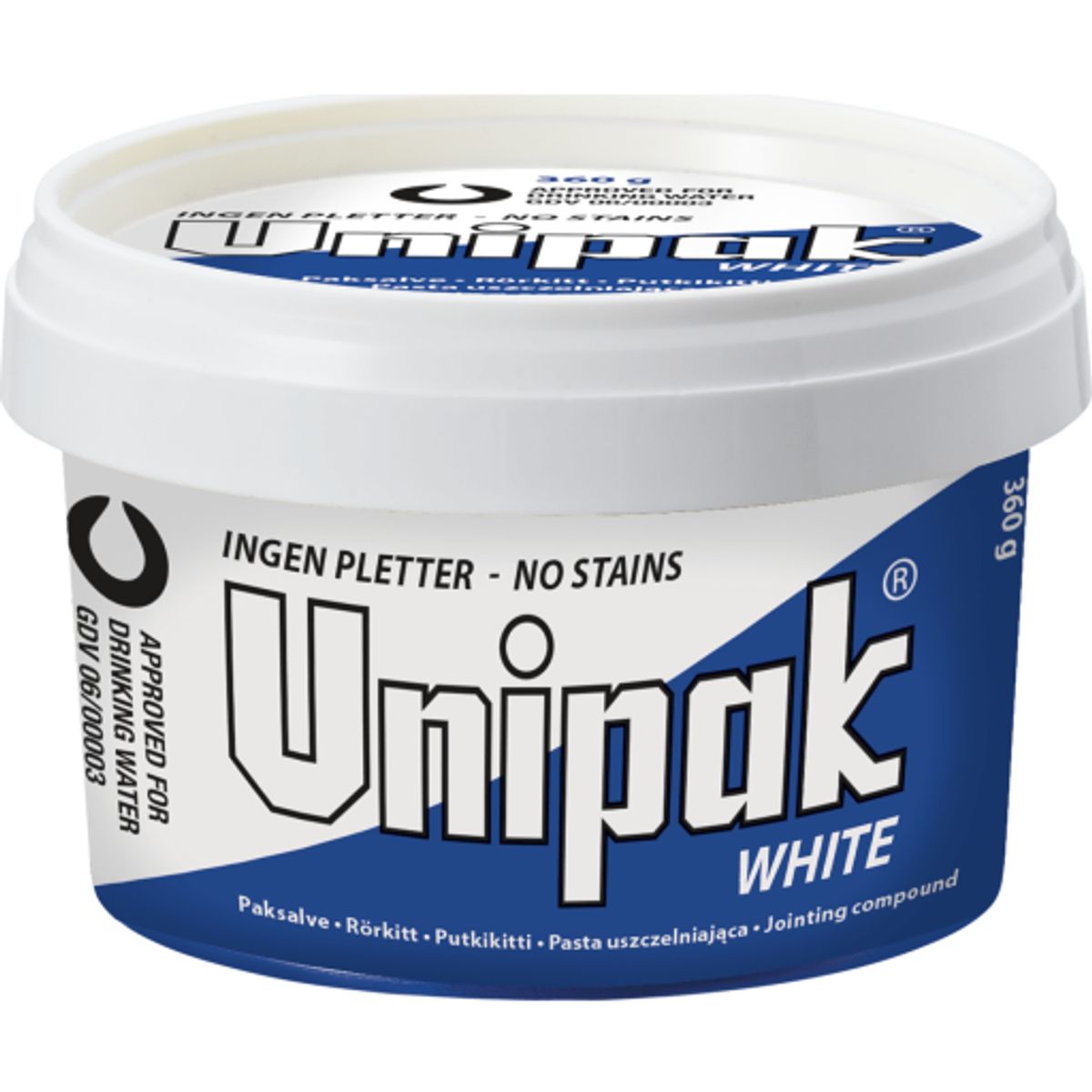 Unipak White paksalve, 360 g, dåse