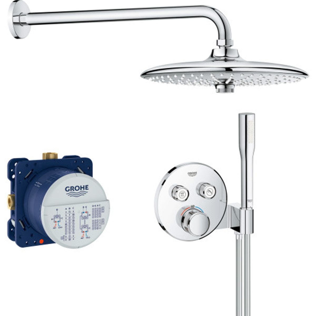 Grohe Grohtherm SmartControl 260 brusesæt, krom