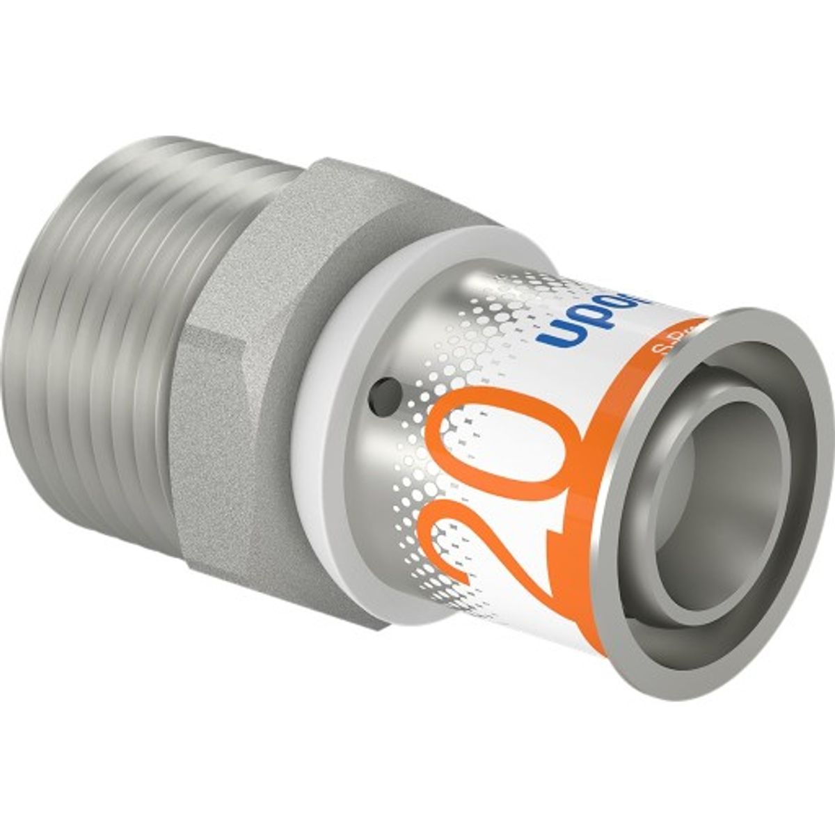 Uponor S-Press Plus overgangsnippel, 20 mm x 3/4"