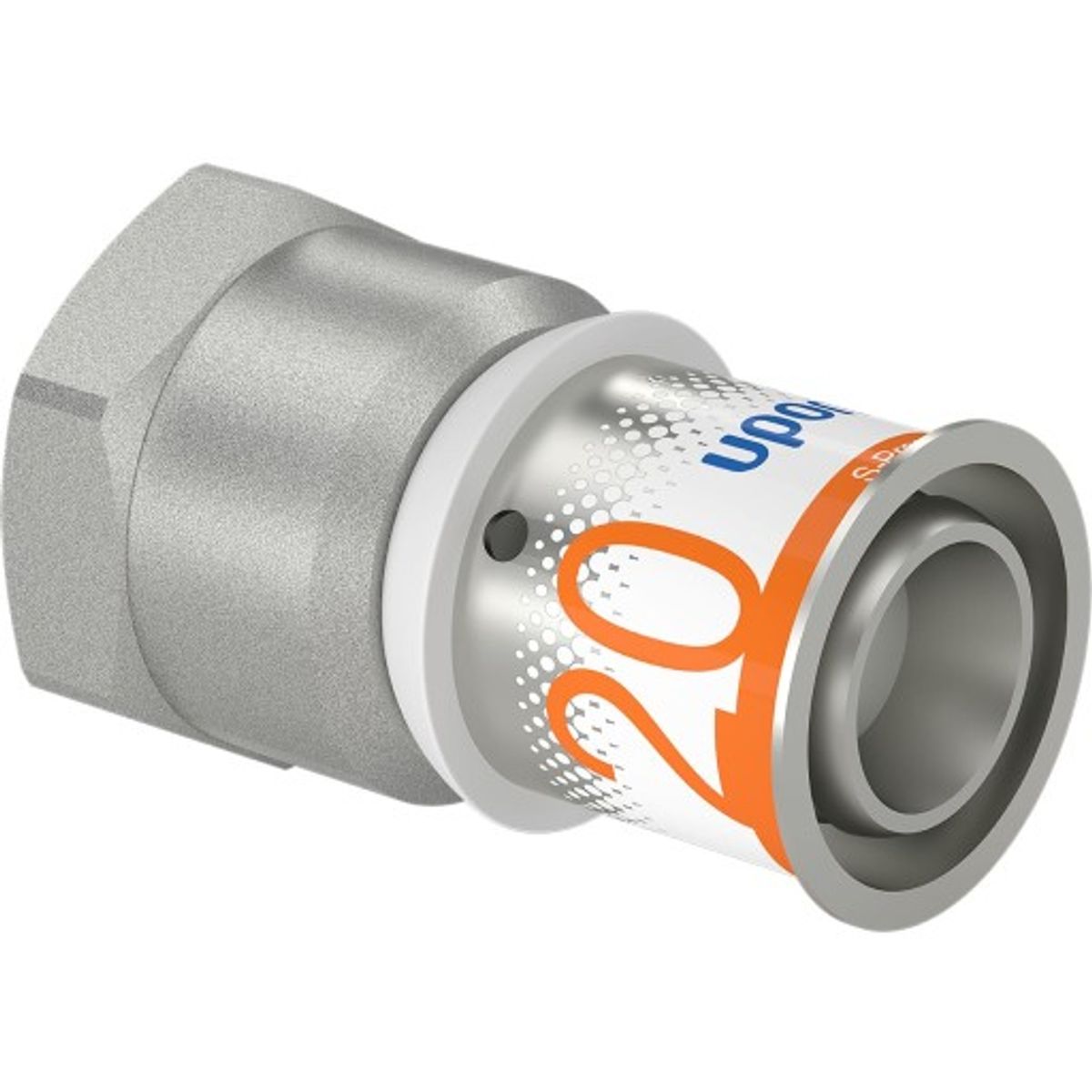 Uponor S-Press Plus overgangsmuffe, 20 mm x 1/2"