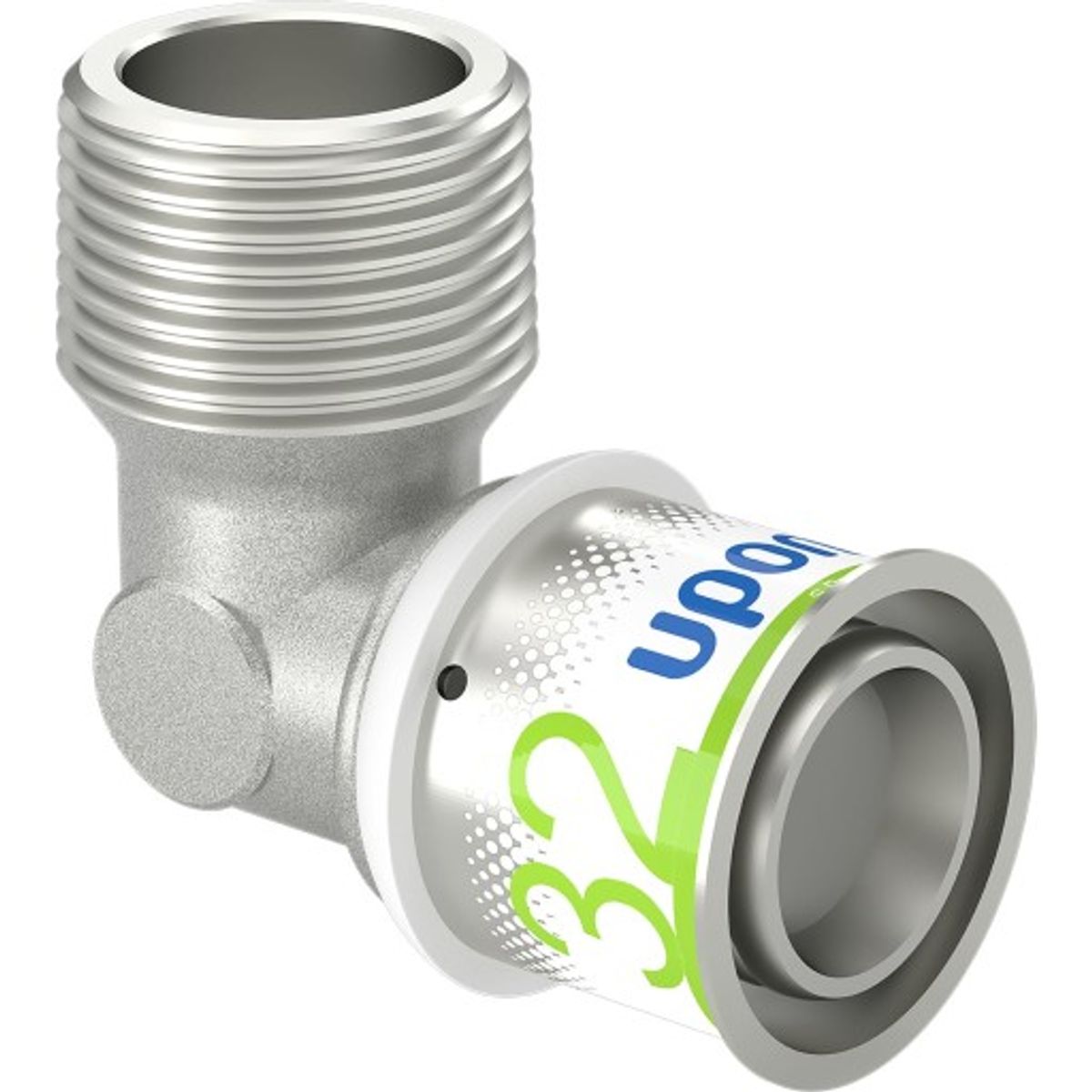 Uponor S-Press Plus vinkel med nippel, 32 mm x 1"