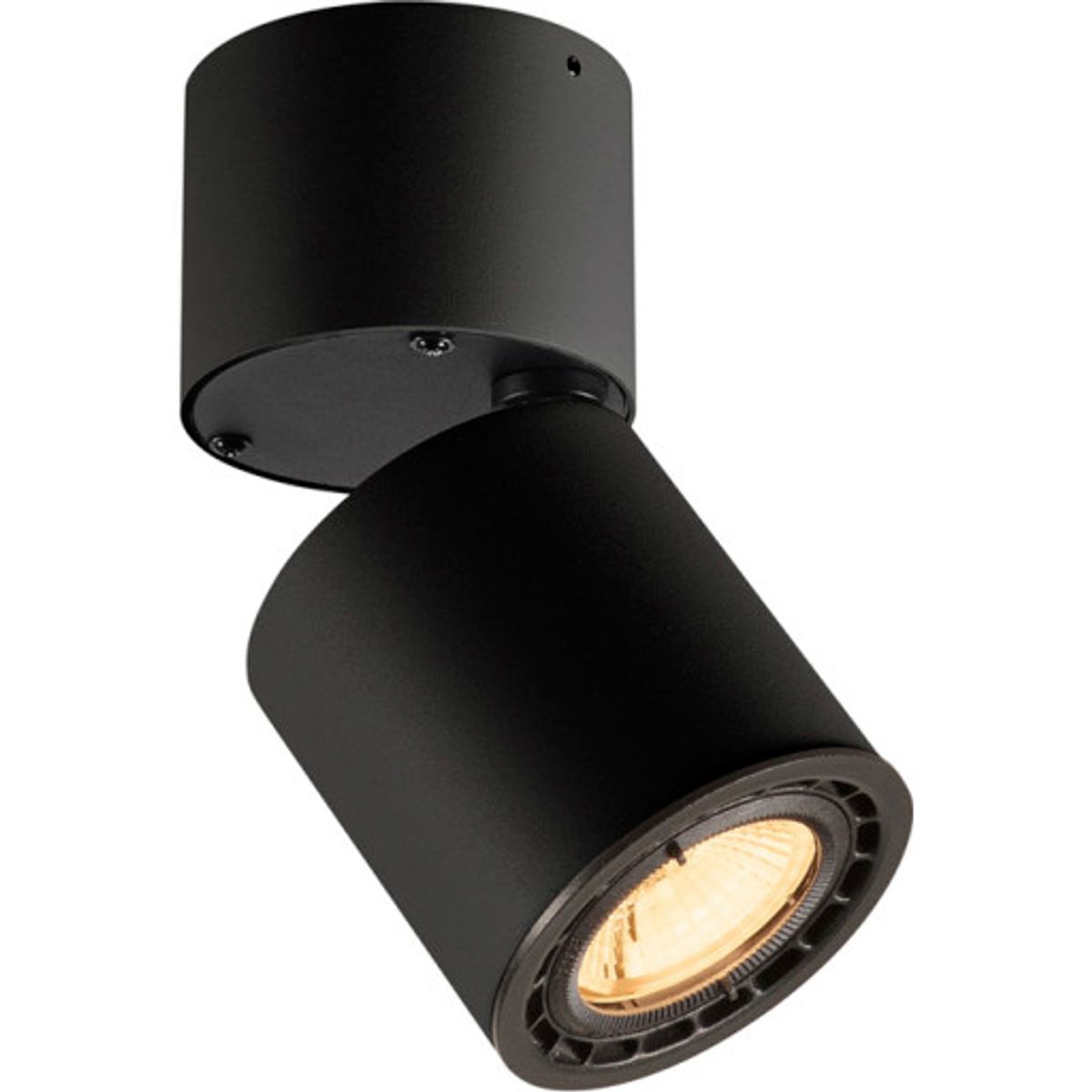 SUPROS 78, loftlampe, LED, 3000K, rund, sort, 60° linse