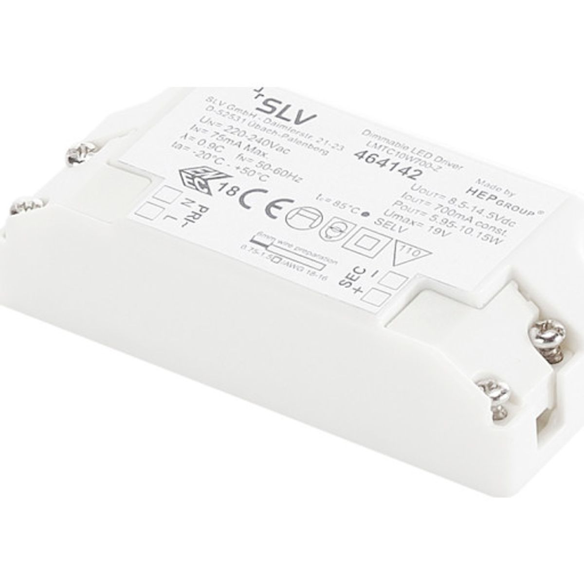 SLV LED driver dæmpbar, 700mA/10,5W