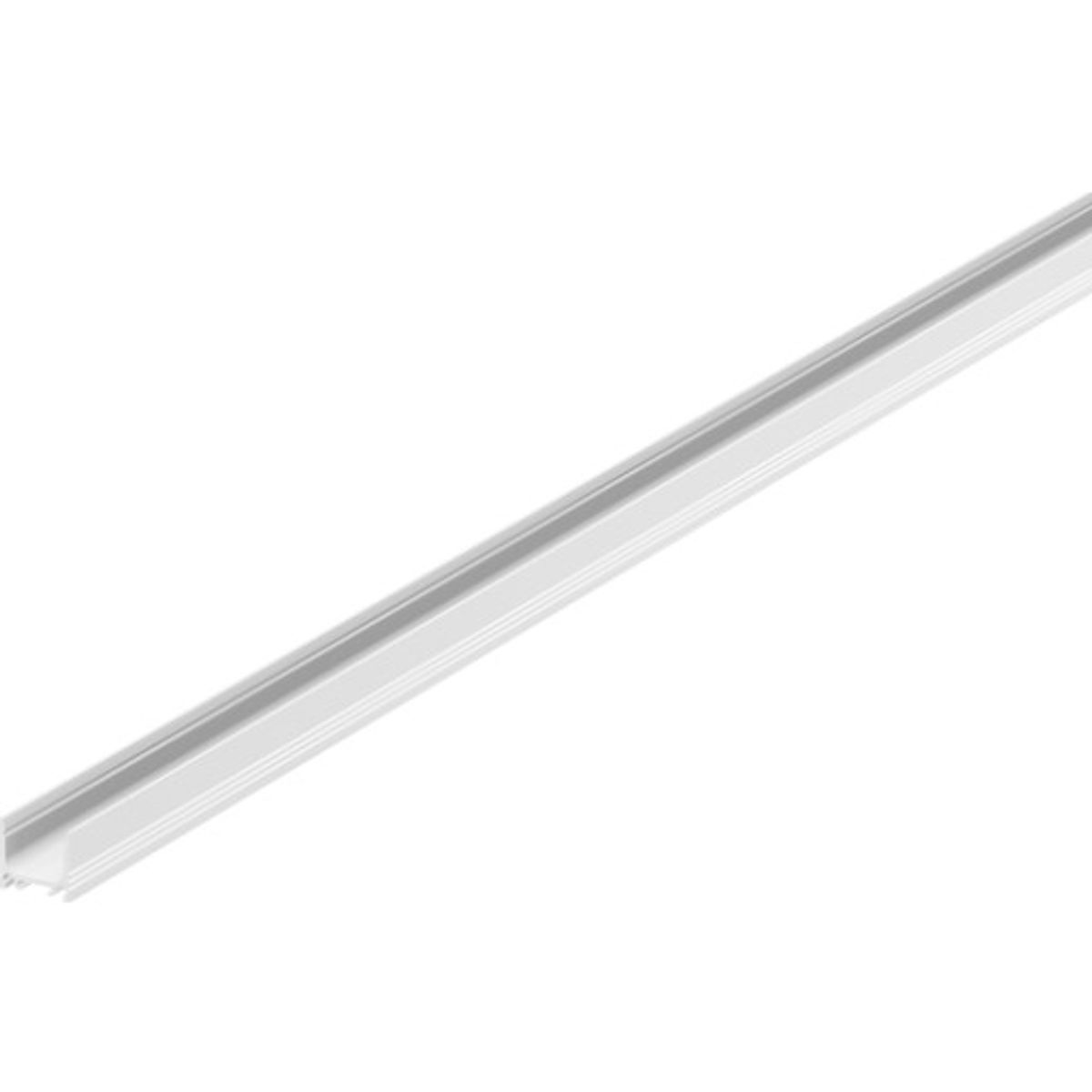 GRAZIA 10 LED påbygningsprofil, standard, rillet, 2m, hvid