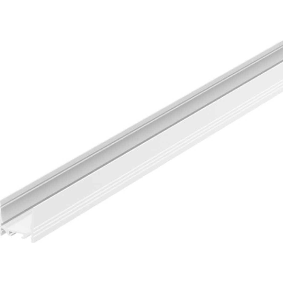 GRAZIA 20 LED påbygningsprofil, standard, rillet, 3m, hvid