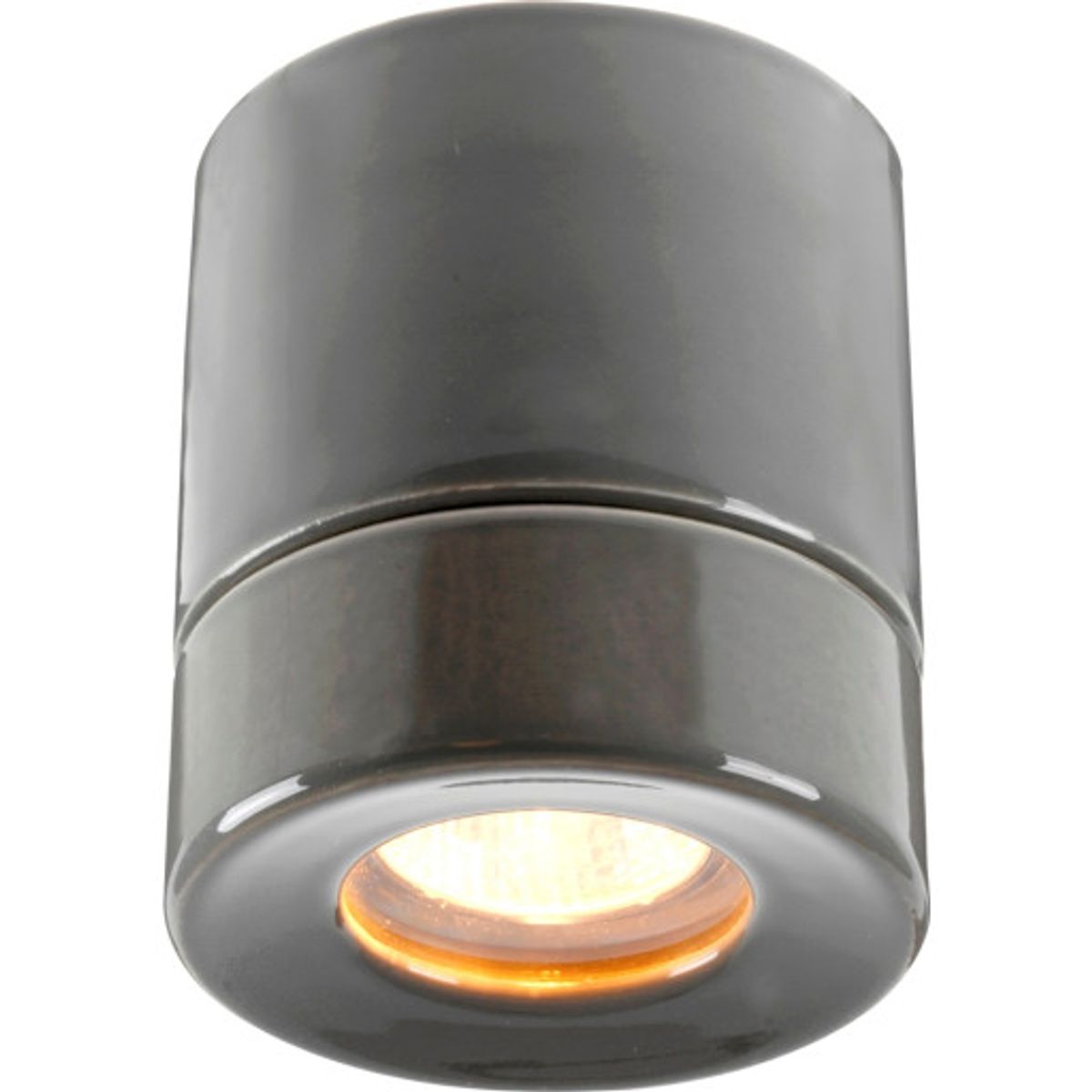 Loftlampe Light On, GU10, grå, IP44