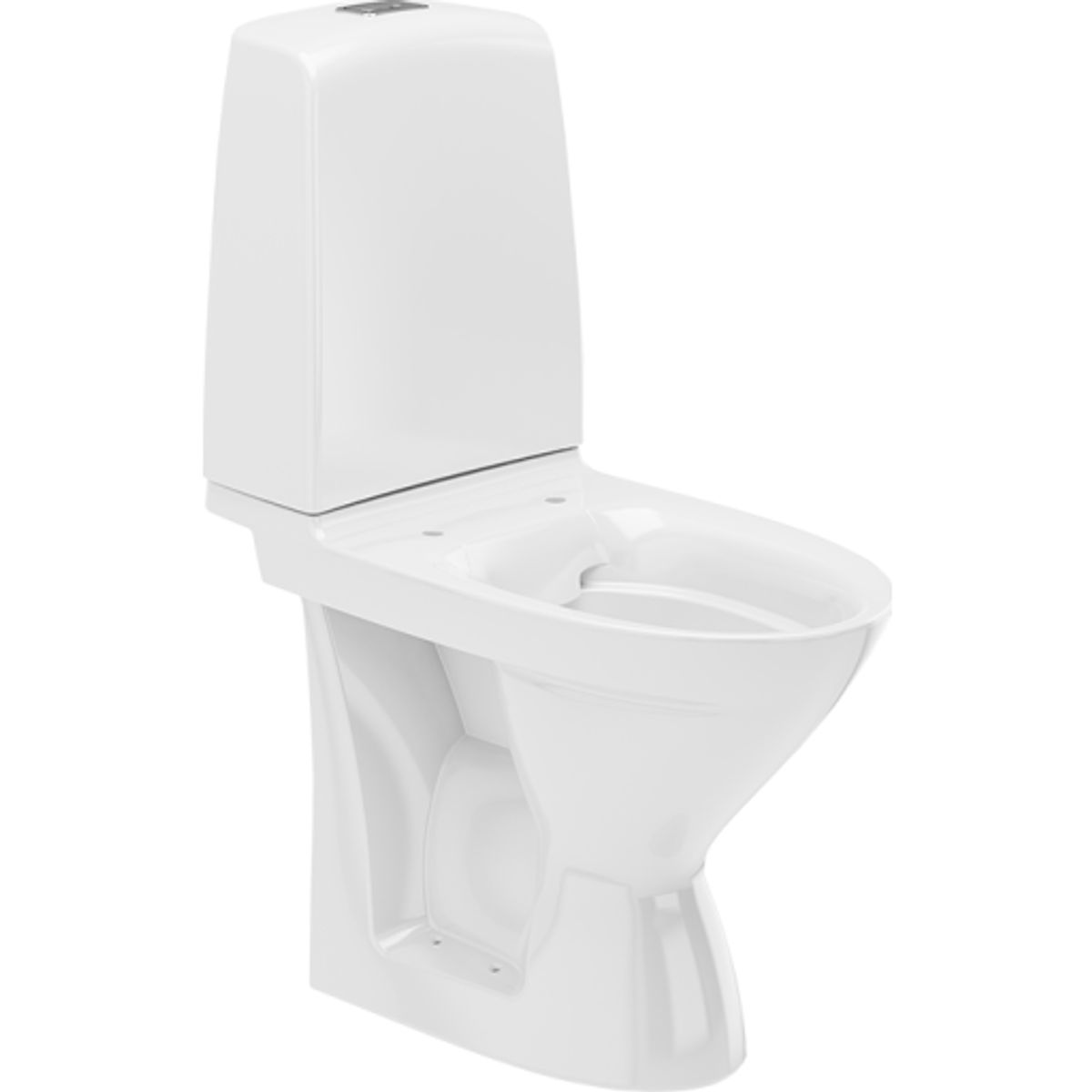 Ifö Spira toilet, uden skyllekant, rengøringsvenlig, hvid