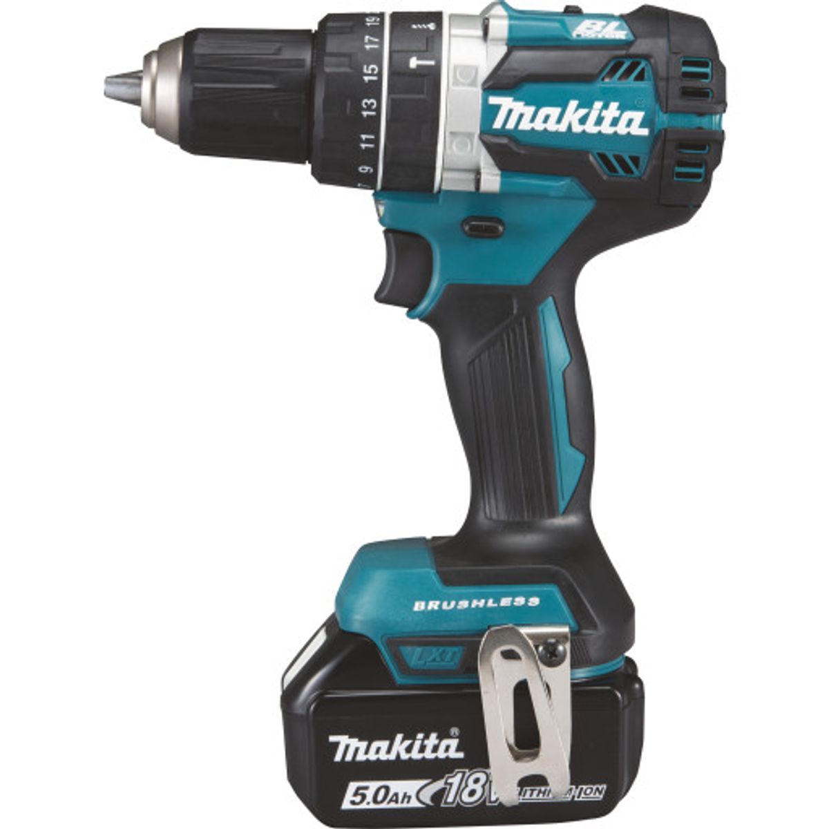 Makita Kompakt Slagboremaskine med batterier 3 x 18 Volt/5,0 Ah