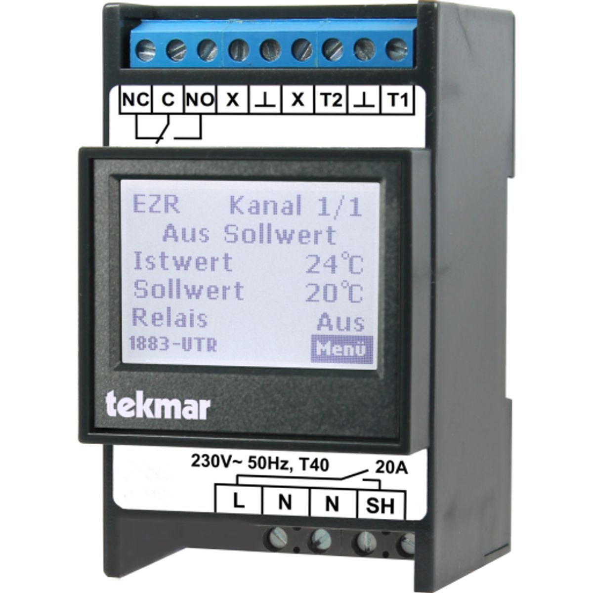 TM-1883UTR Termostat "all in one" DIN montering