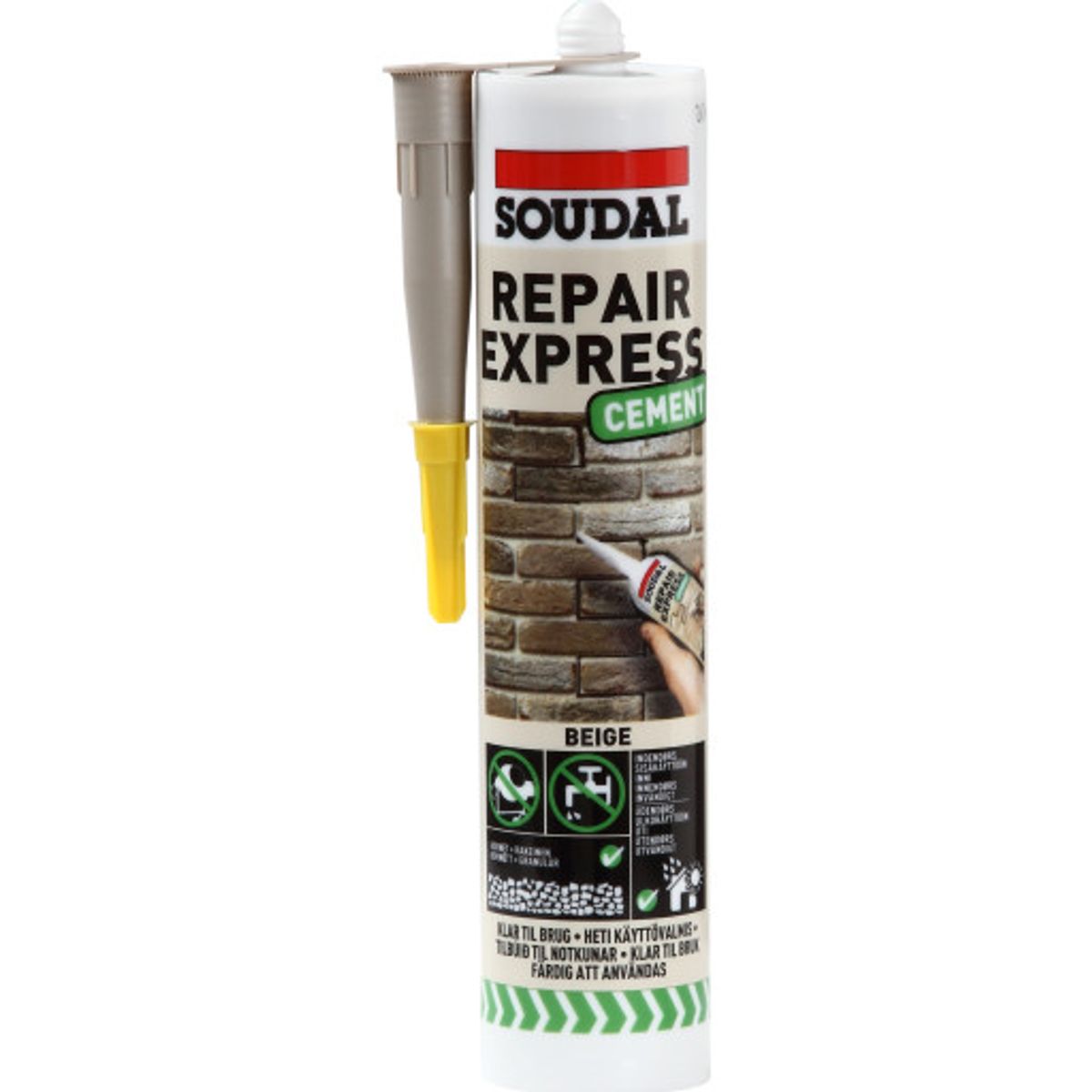 Soudal Repair Express cement spartelmasse, 300 ml, beige