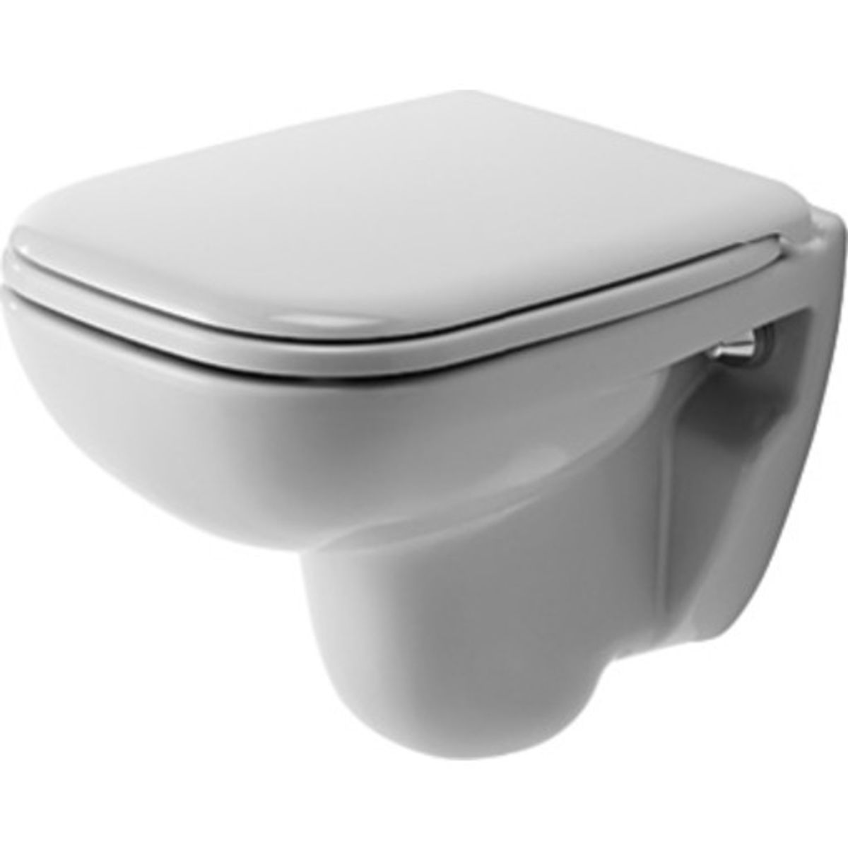 Duravit D-Code Compact væghængt toilet, antibakteriel, hvid