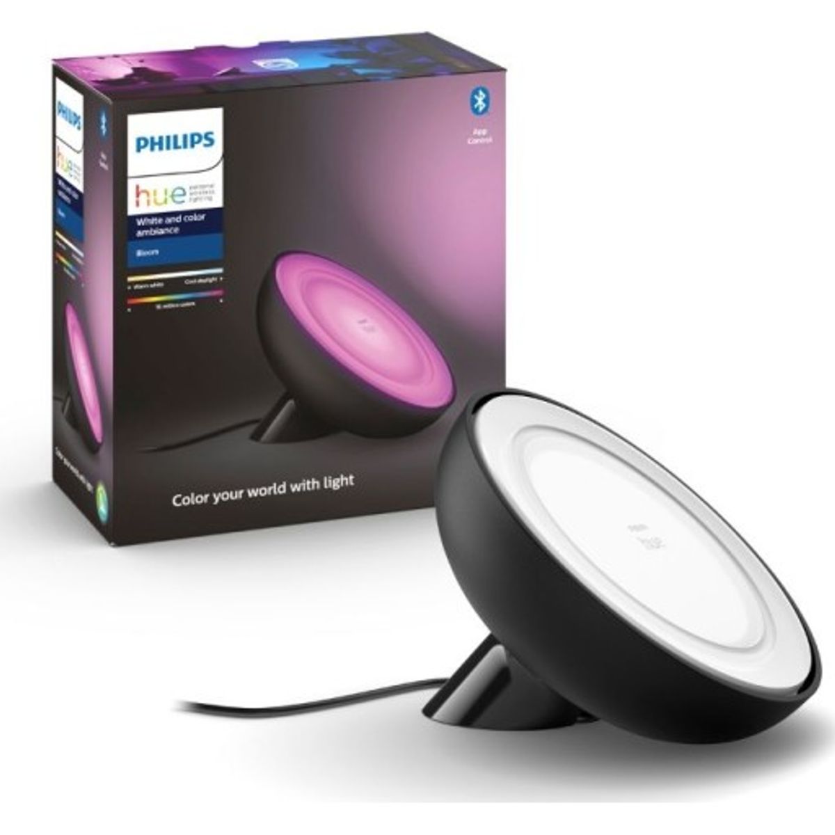 Philips Hue Bloom bordlampe, sort