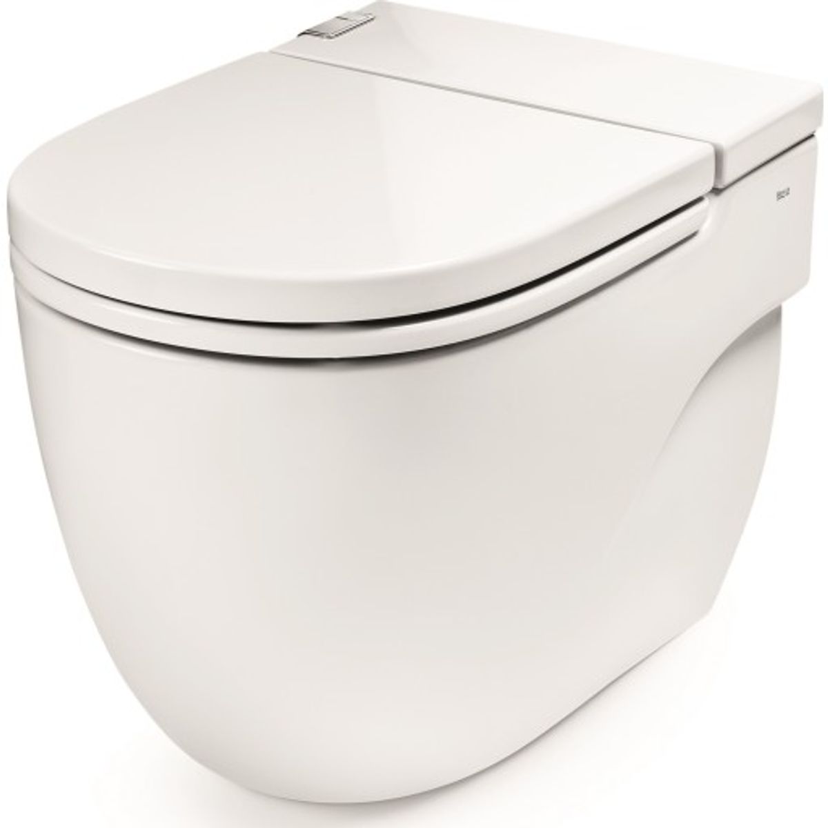 Roca Meridian toilet, back-to-wall, integreret vandtank, hvid