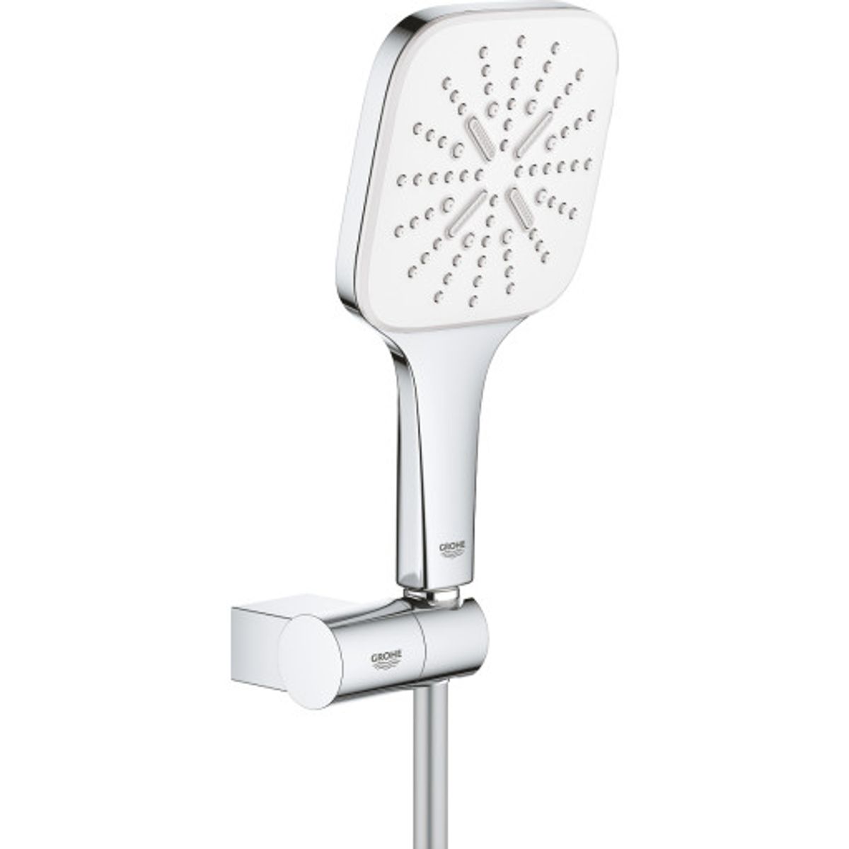 Grohe Rainshower SmartActive Cube 130 brusesæt, krom/hvid