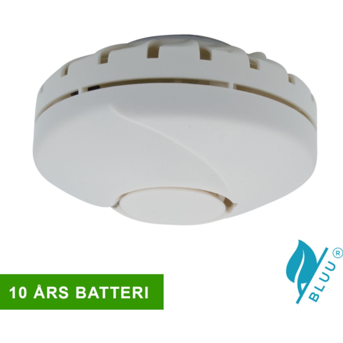 Foss Life Bluu Circle 10+ varmealarm, batteri, hvid