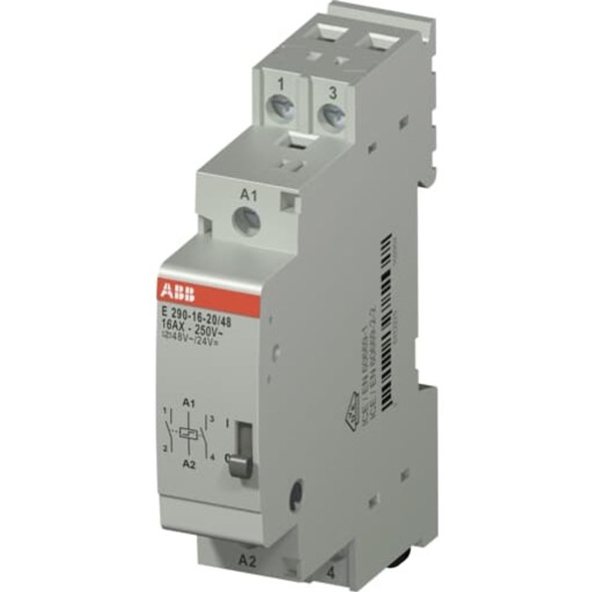 Kiprelæ 16A 2 slutte, 48VAC/24VDC, E290-16-20/48