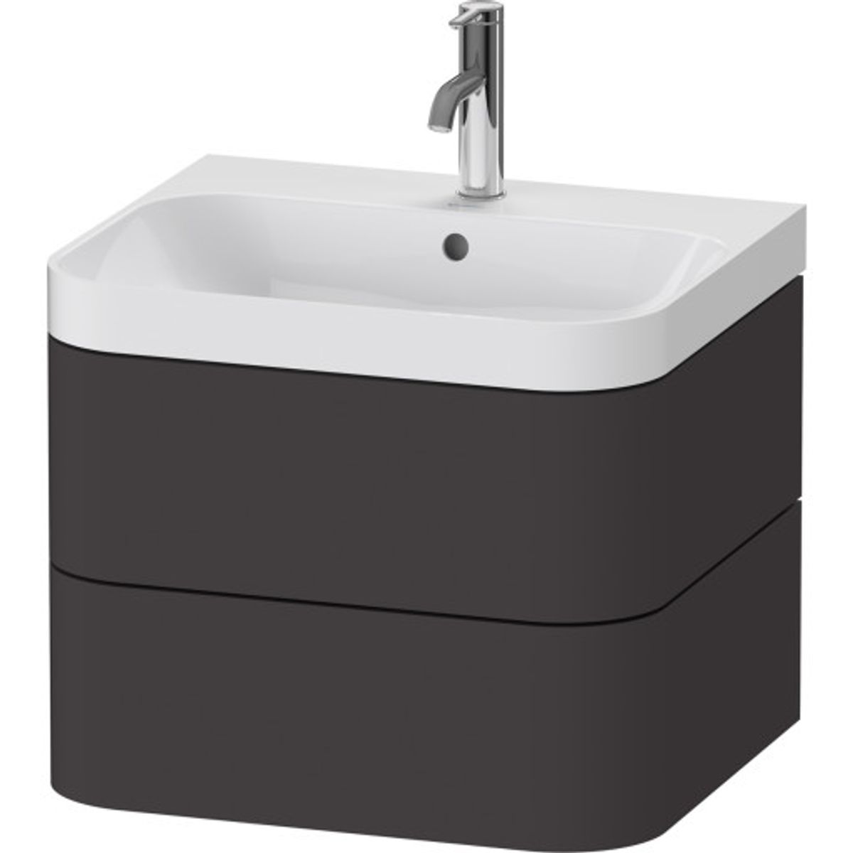 Duravit Happy D.2 Plus møbelpakke, 57,5x49 cm, grafit