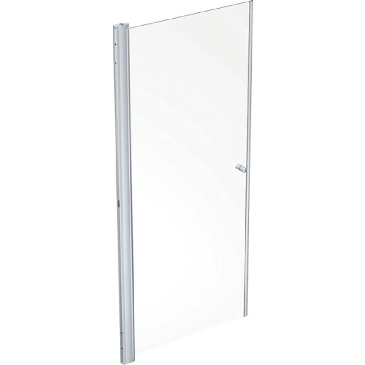 Contura Shower Space brusedør, 77 cm, lav model, klart glas, aluminium profil