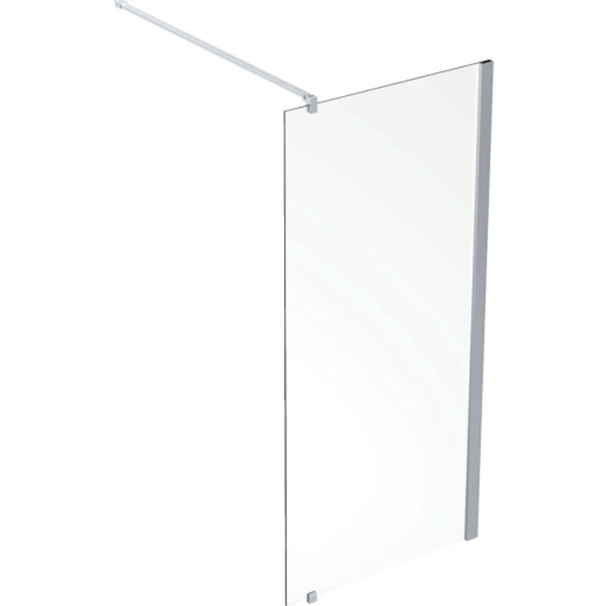 Contura Shower Space brusevæg, 79 cm, klart glas, aluminium profil