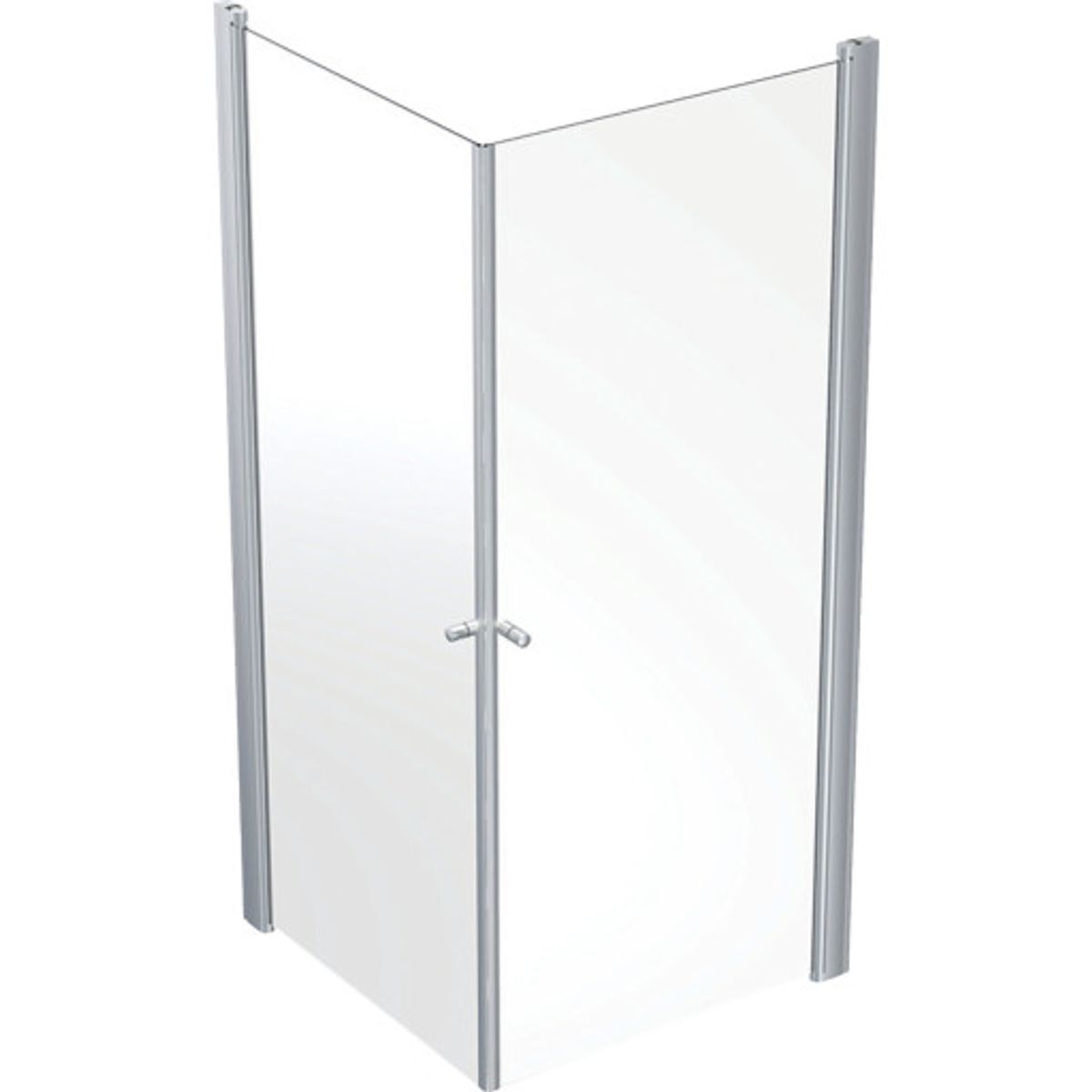 Contura Shower Space brusehjørne, 89x89 cm, klart glas, aluminium profil