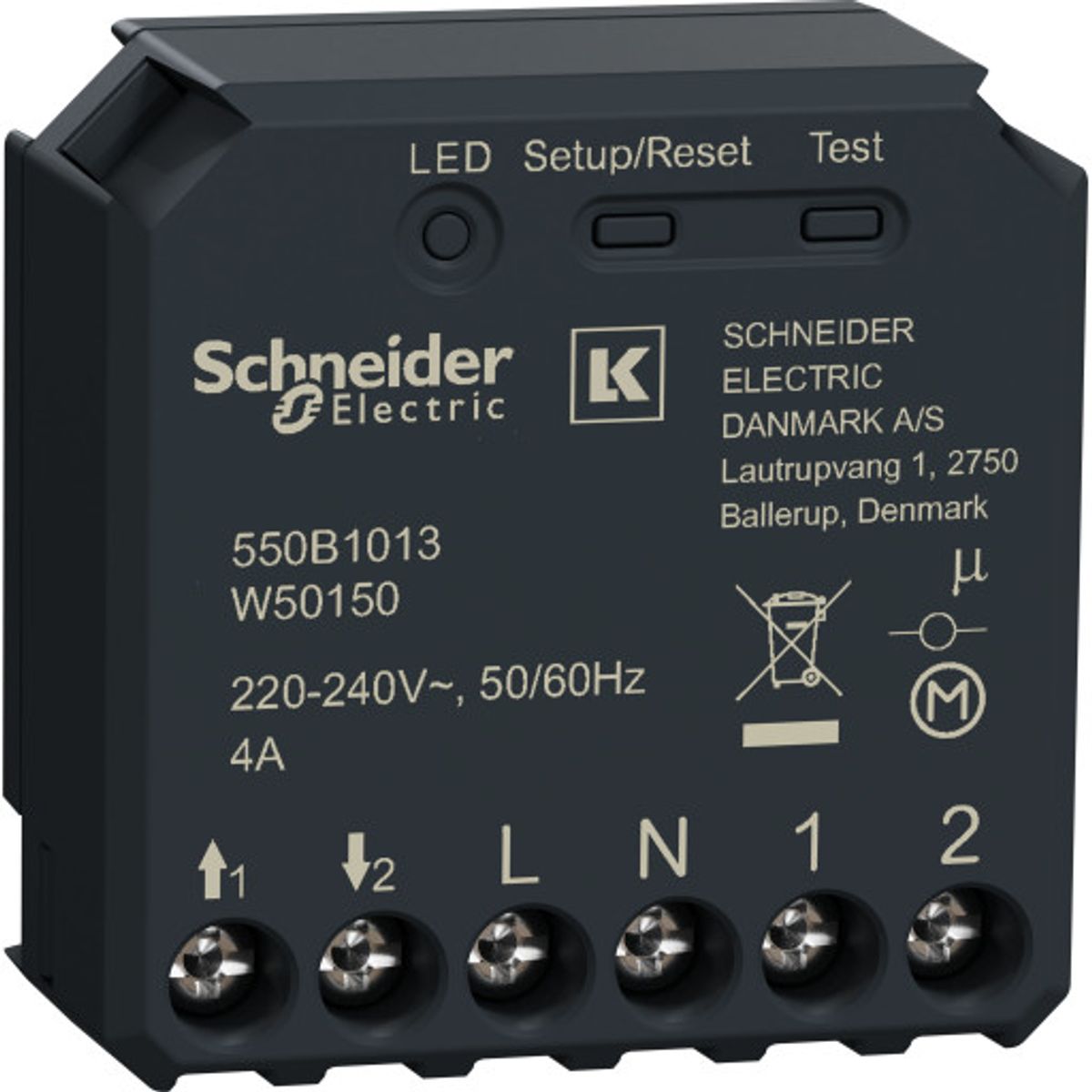 Schneider Wiser jalousi relæ, zigbee, for dåsemontering