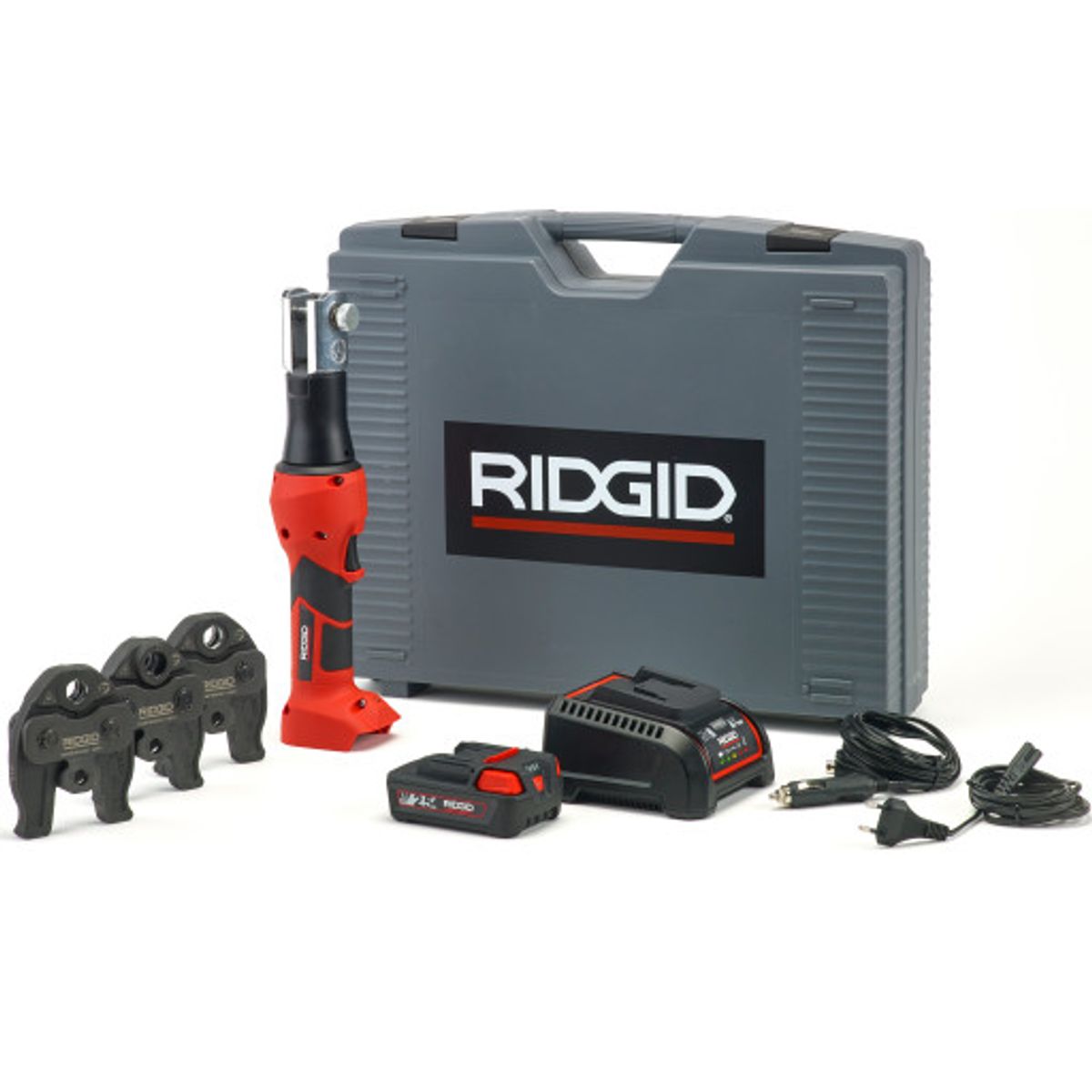 Ridgid pressmaskine RP219, med batteri, lader & TH16-20-26 kæber