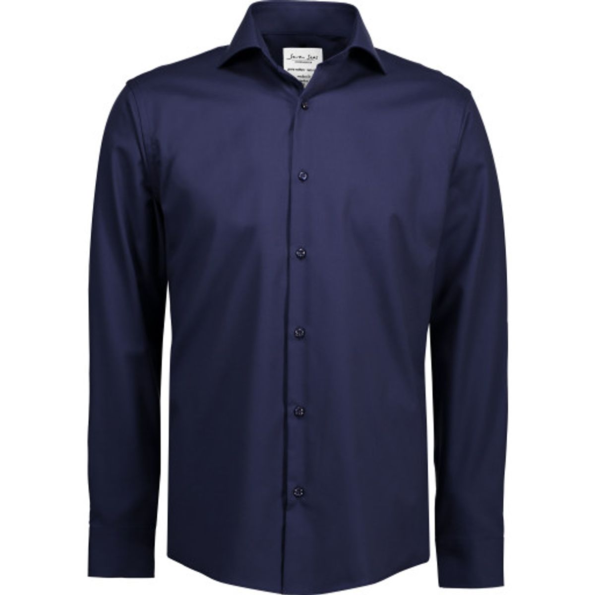 Seven Seas skjorte SS8, modern fit, strygefri, navy, str. XL