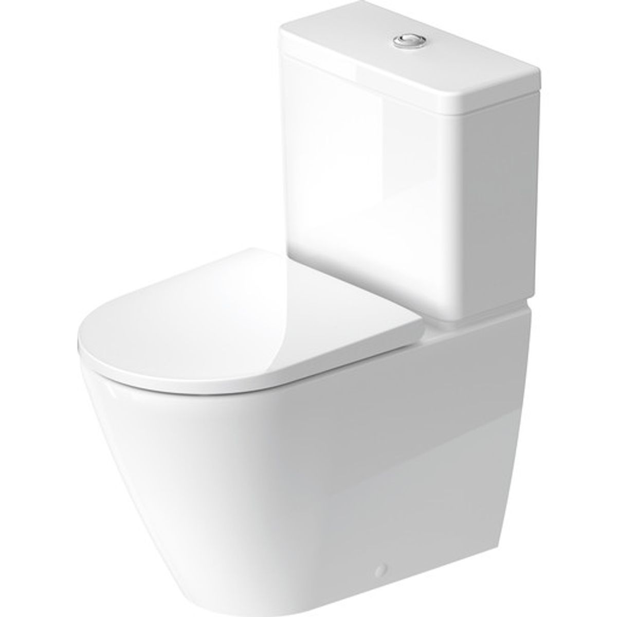 Duravit D-Neo toilet, kun underdel, uden skyllekant, hvid