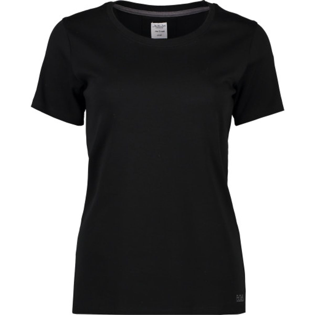 Seven Seas Interlock T-shirt S630 dame, rund hals, sort, str. L