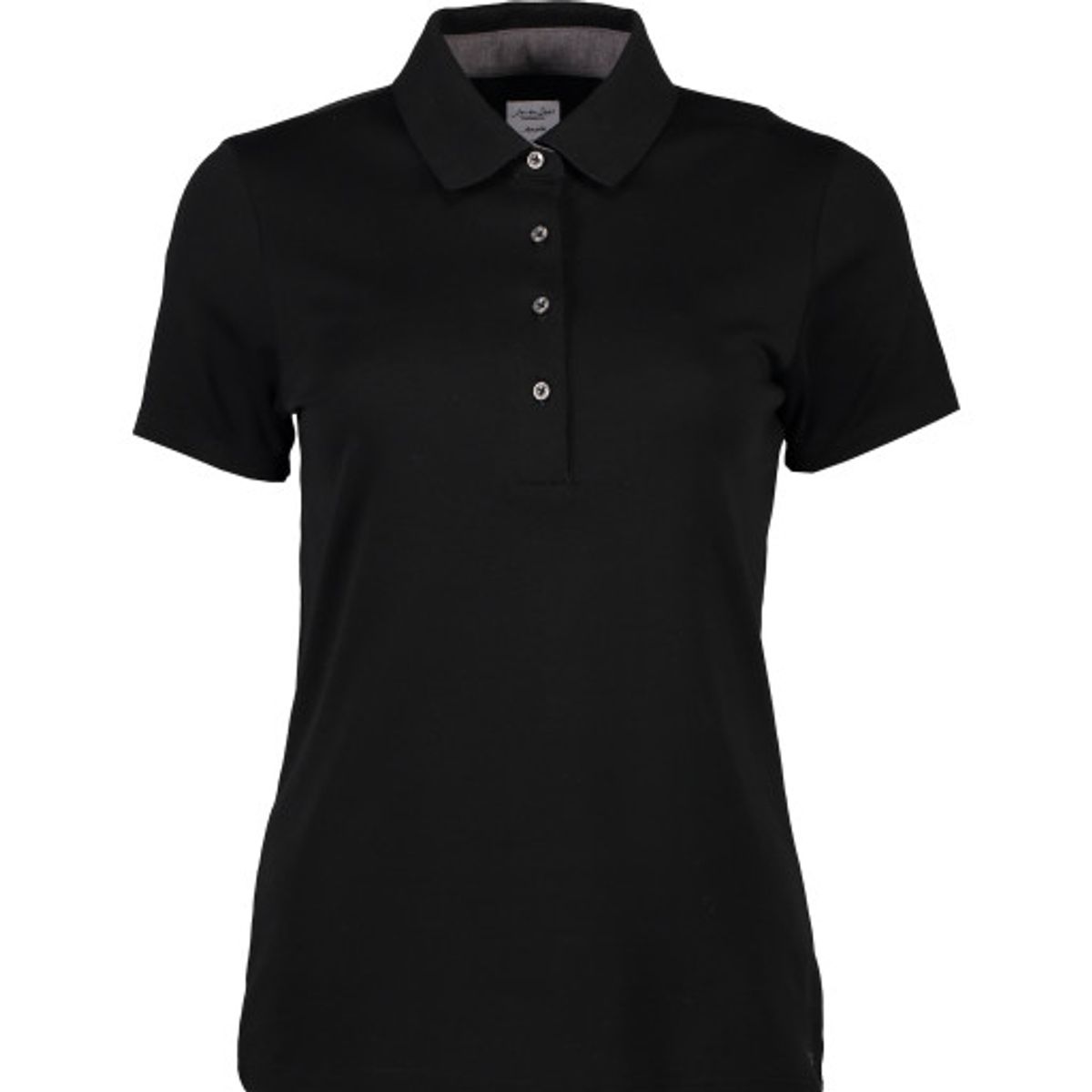 Seven Seas Interlock Polo shirt S610, dame model, sort, str. M