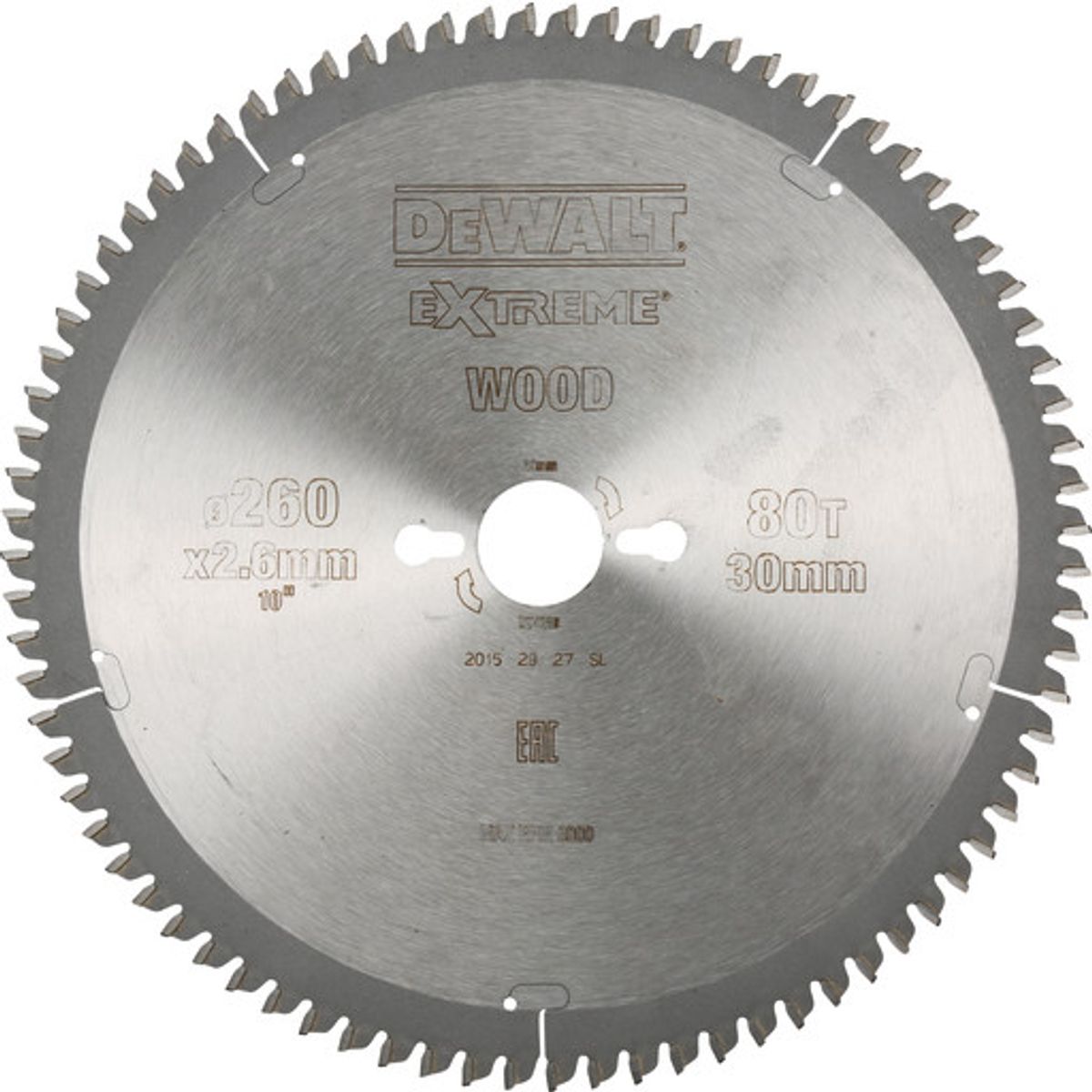 DEWALT rundsavklinge, Ø260/30 mm, 80 td.