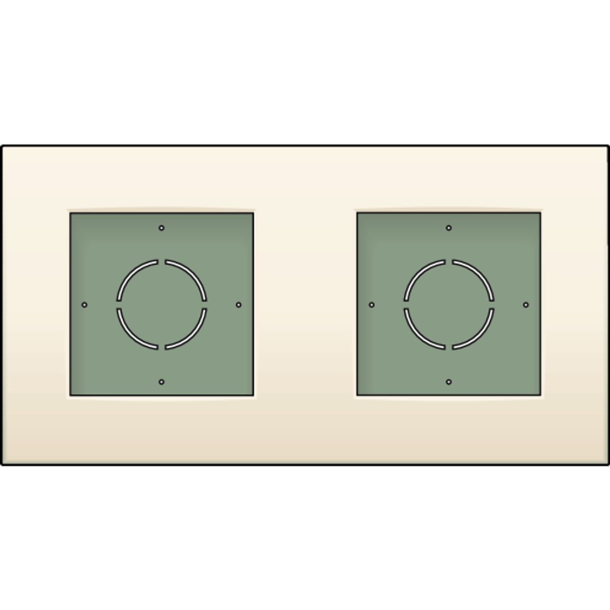 Underlag 2-modul, cream