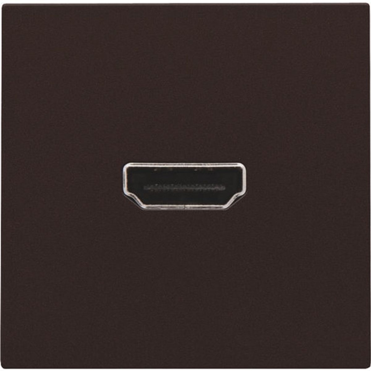 HDMI udtag med terminaler for ledningsmontering, dark brown