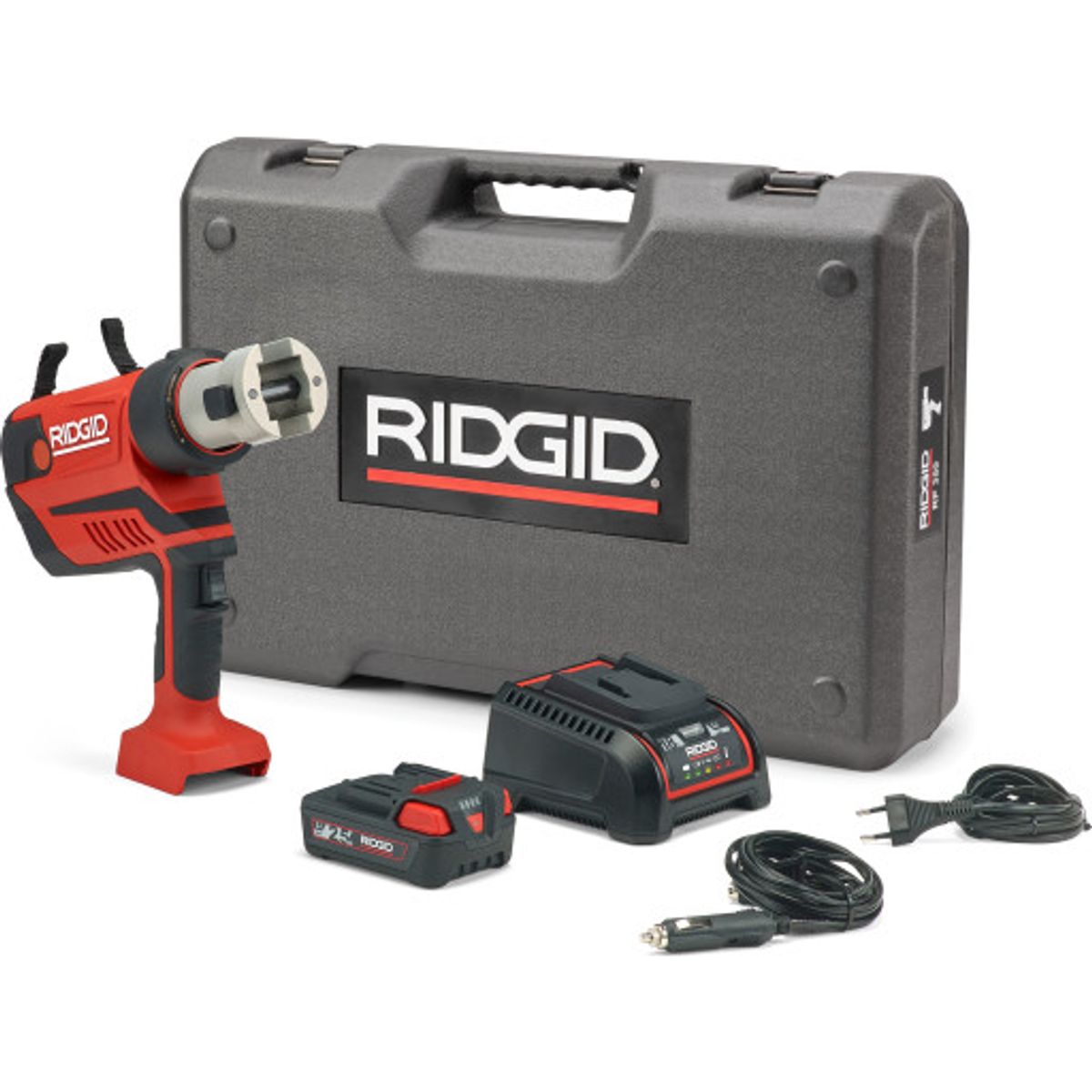 Ridgid pressmaskine RP 350 m. oplader og batteri