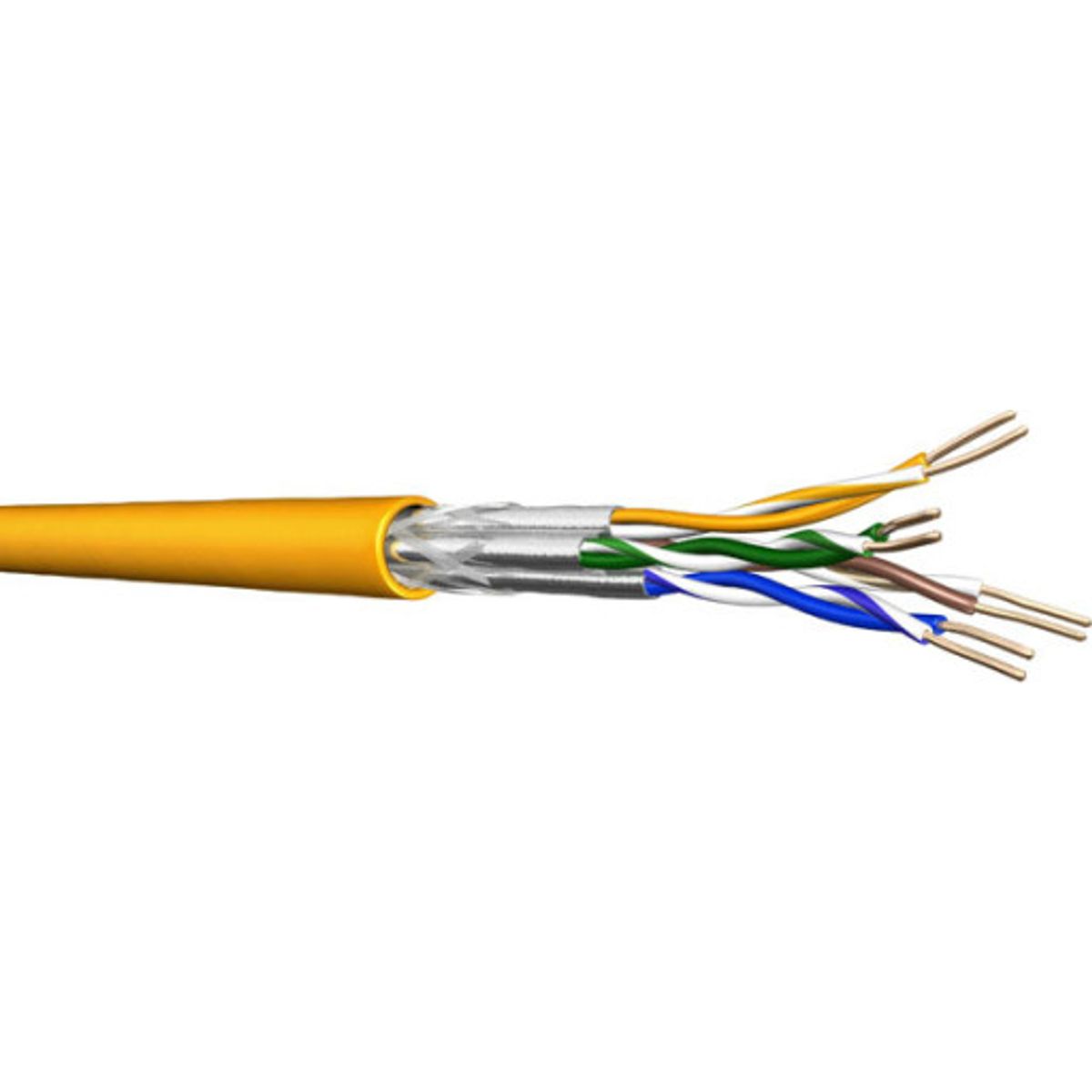 500 meter Datakabel S/FTP Kat.7A 1x4P AWG23/1 LSHF gul T500