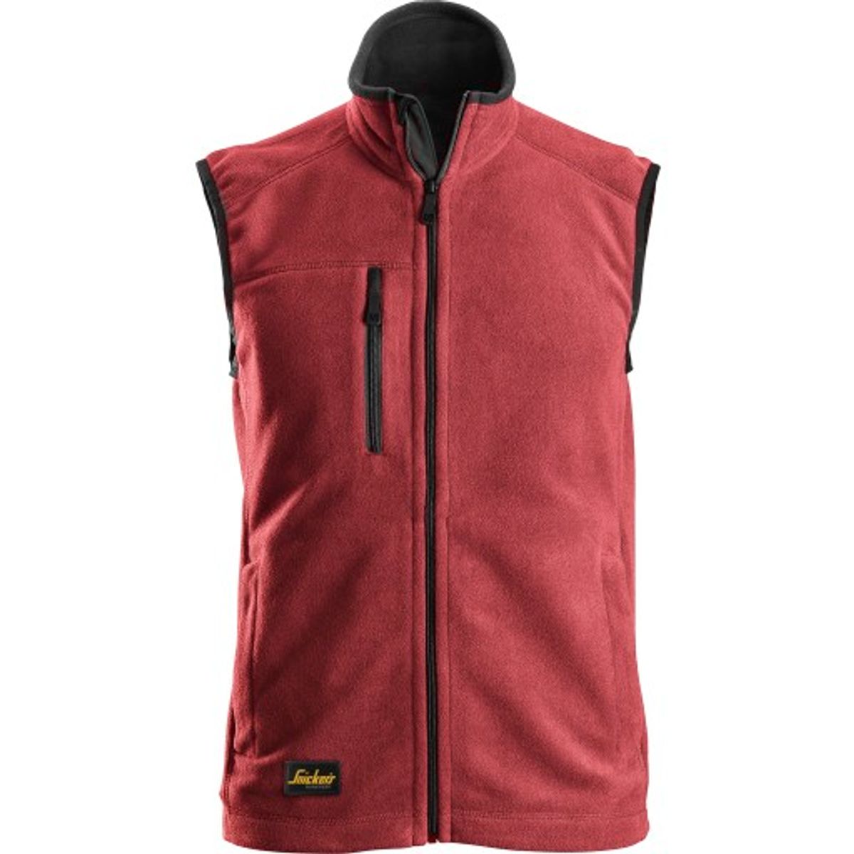 Snickers POLARTEC® fleecevest 8024, chilirød/sort, str. L