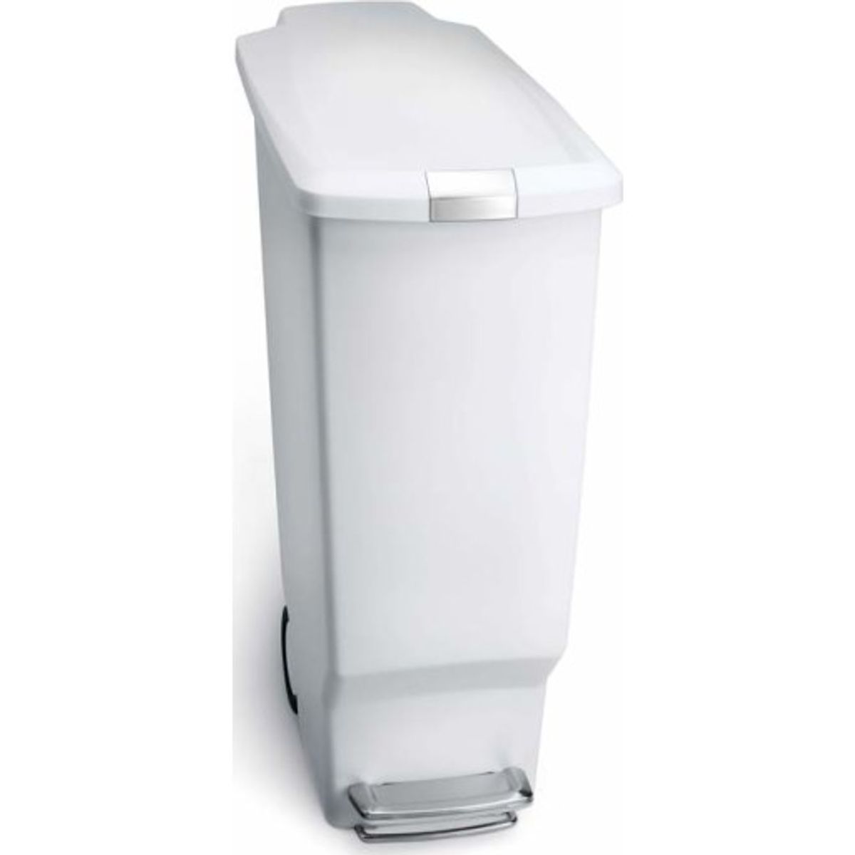 Simplehuman affaldsspand, 40 liter, pedal, hvid plastik