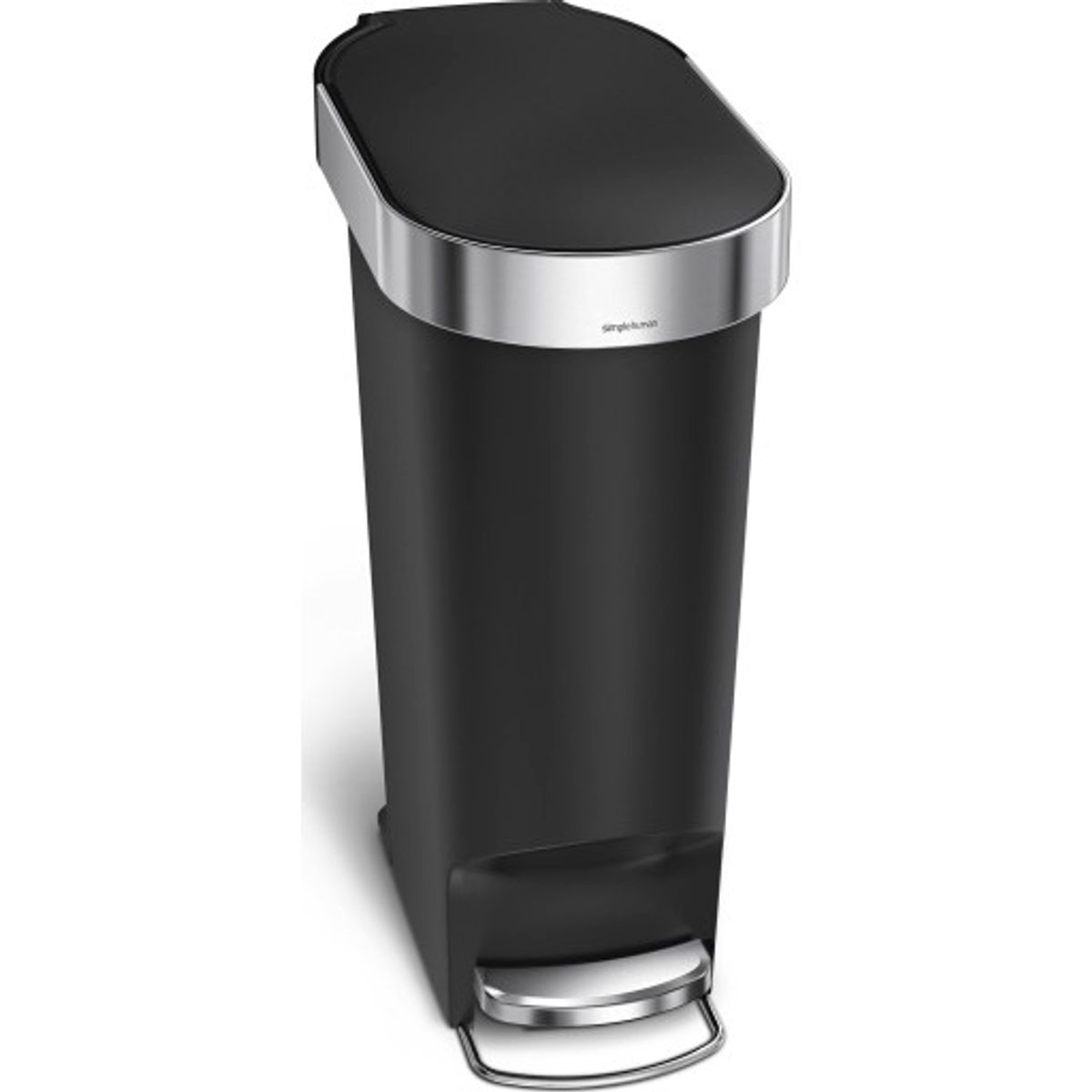 Simplehuman affaldsspand, 40 liter, pedal, sort plastik