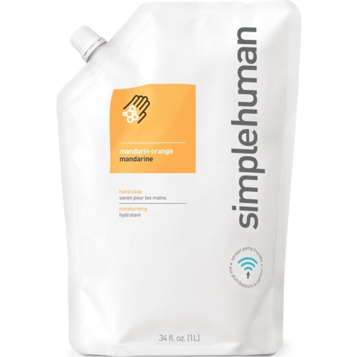 Simplehuman flydende sæbe, 1 liter, mandarin