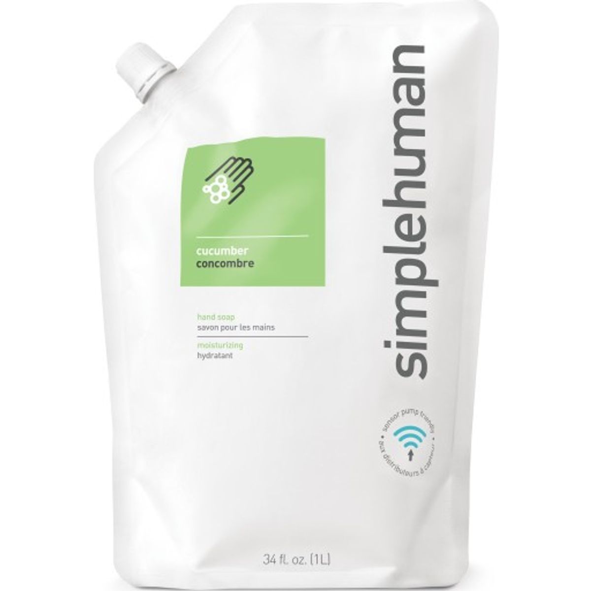 Simplehuman flydende sæbe, 1 liter, agurk