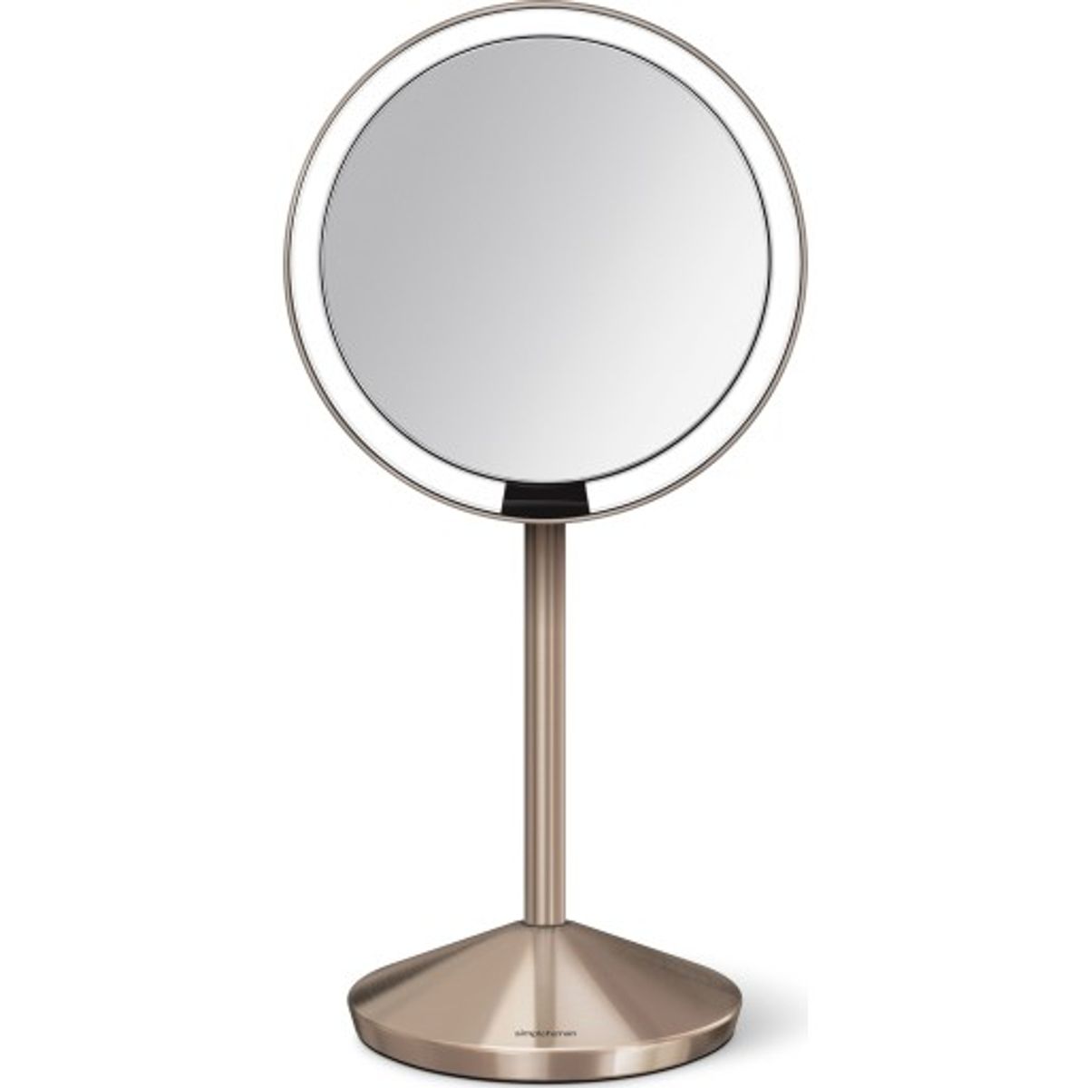 Simplehuman makeup spejl med lys, Ø14,5 cm, rosa guld