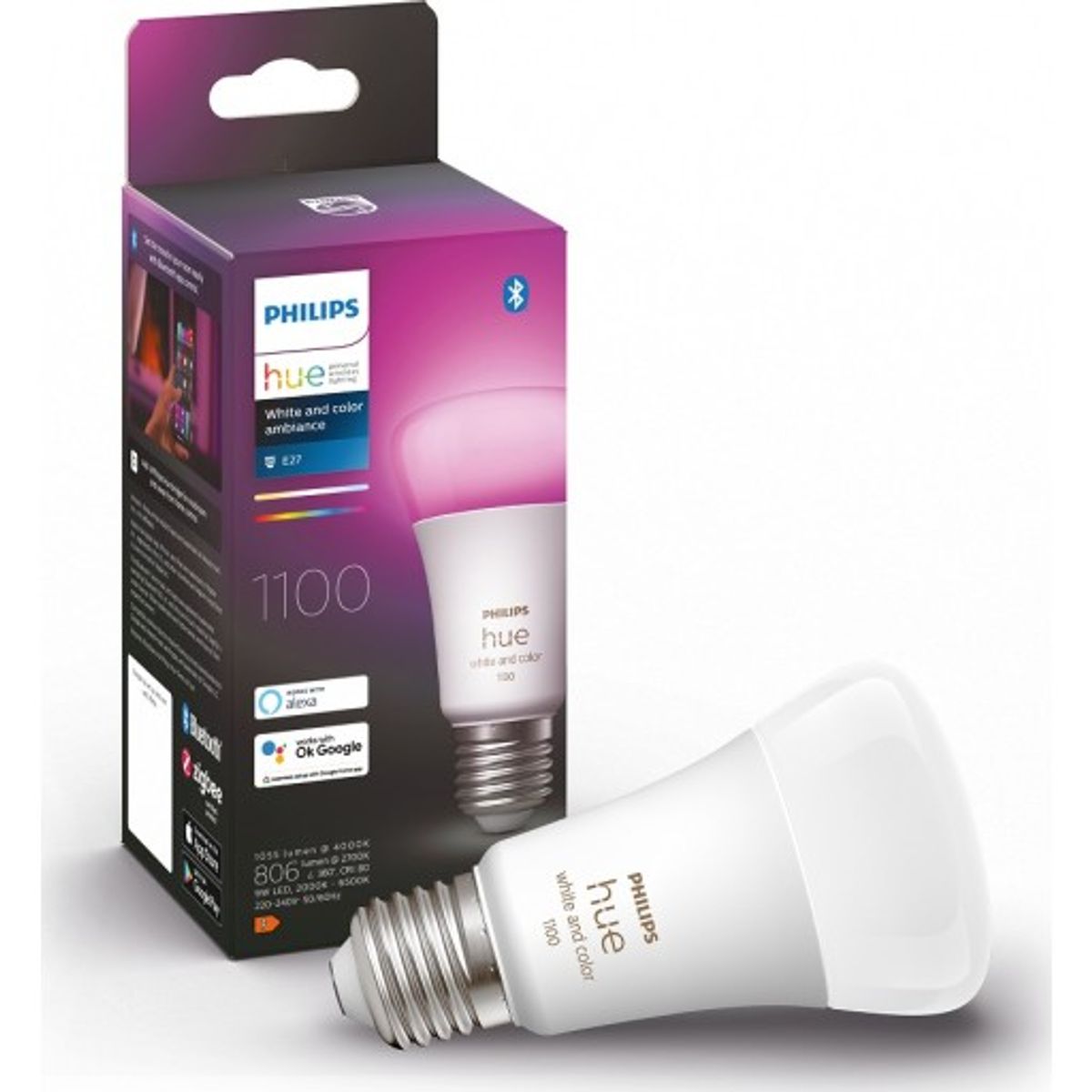 Philips Hue White Color Ambiance E27 1-pak - 75W