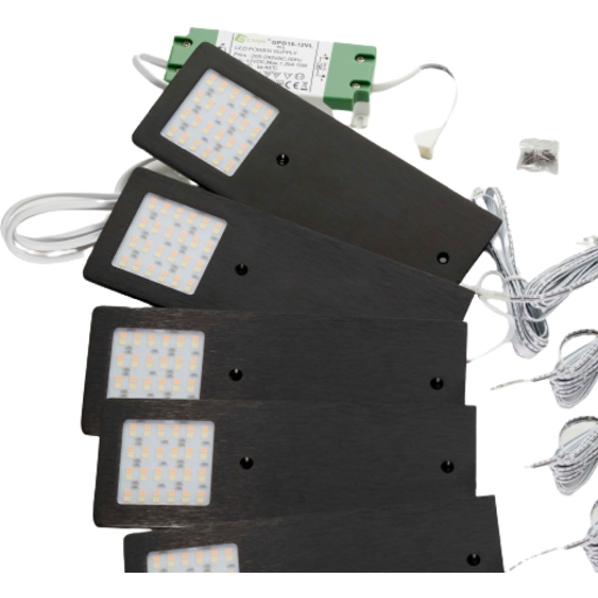 Loevschall Stella påbygningsspot 5-kit, 4W LED, sort