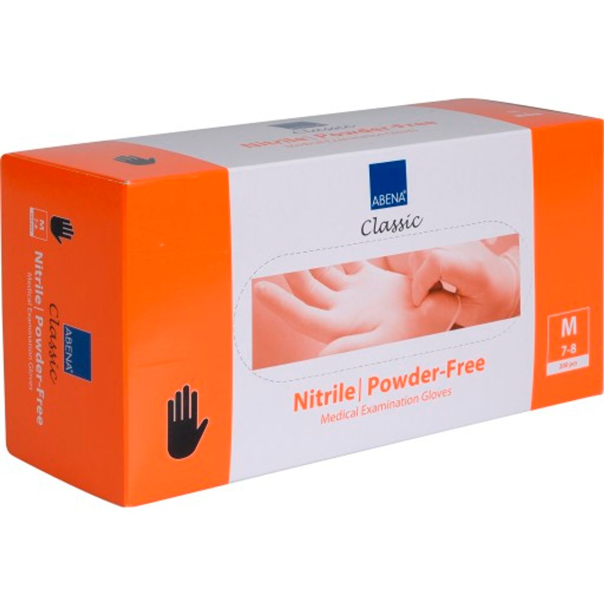 Abena Classic Protect nitrilhandske, str M, 200 stk.