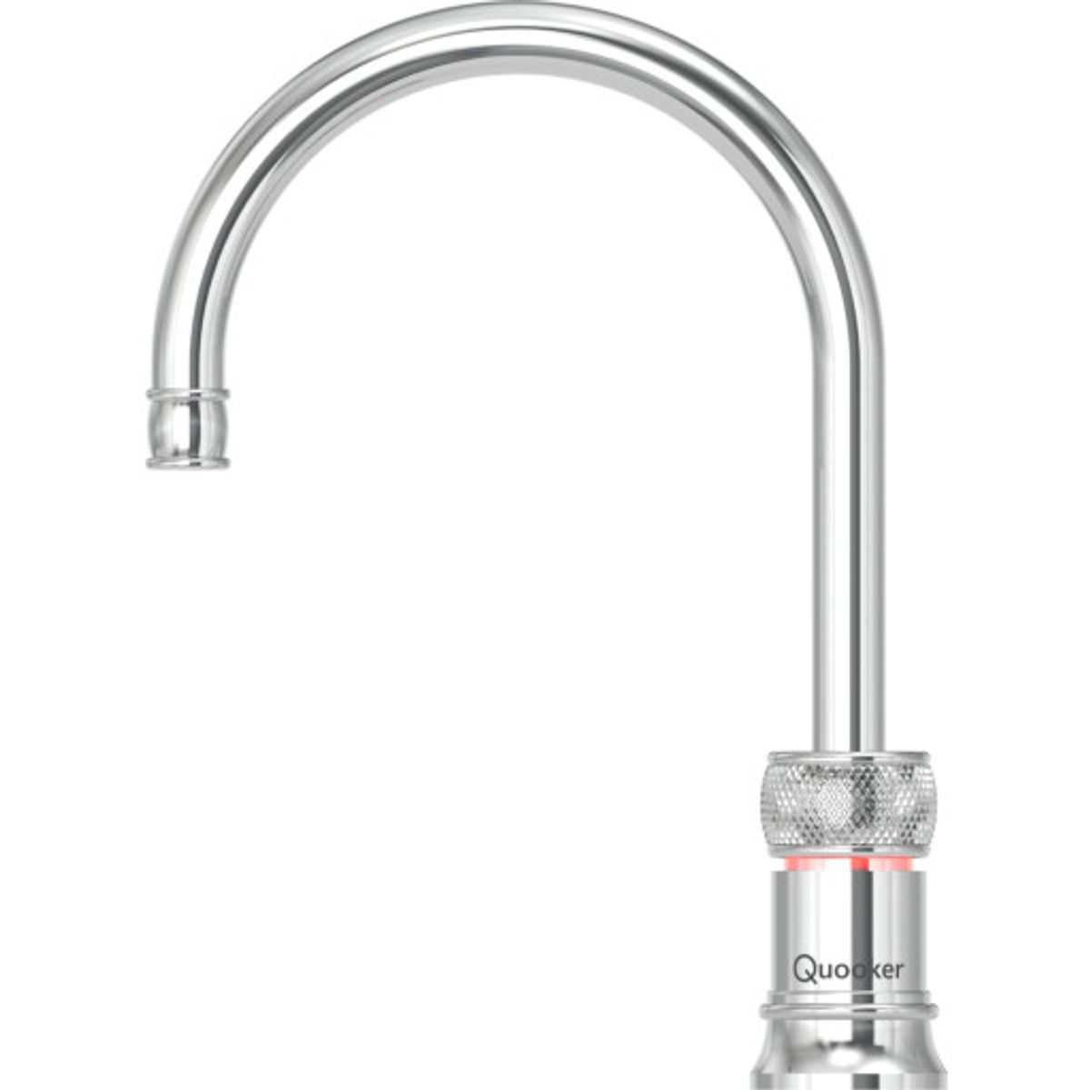 Quooker Classic Nordic Round kogende køkkenarmatur, krom