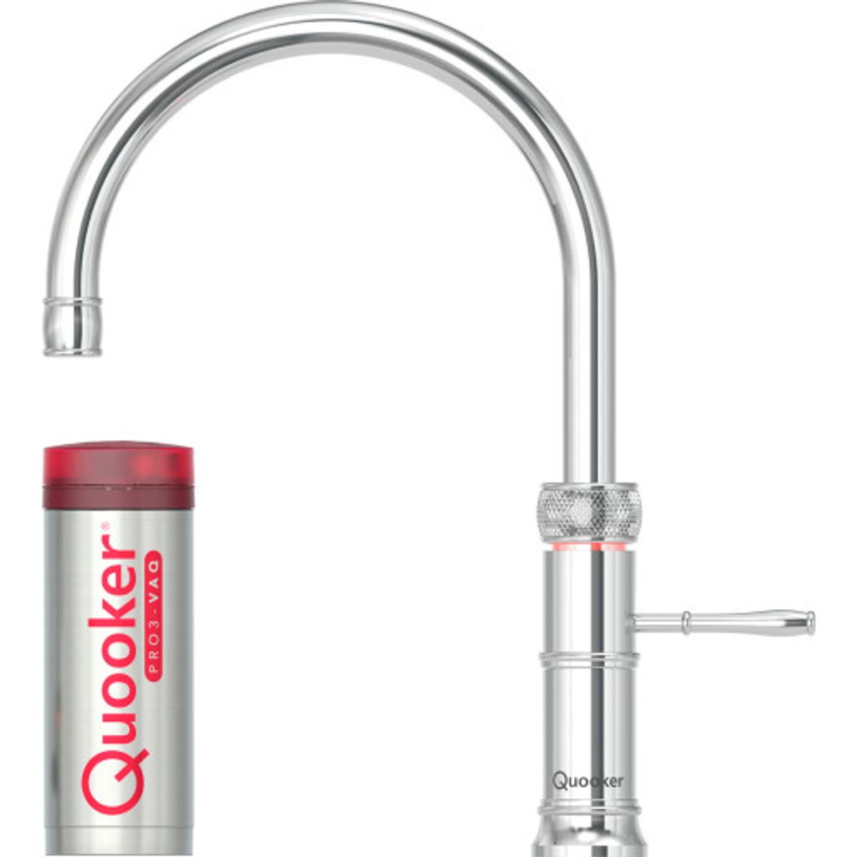 Quooker Classic Fusion Round Round sæt, 3 liter, krom