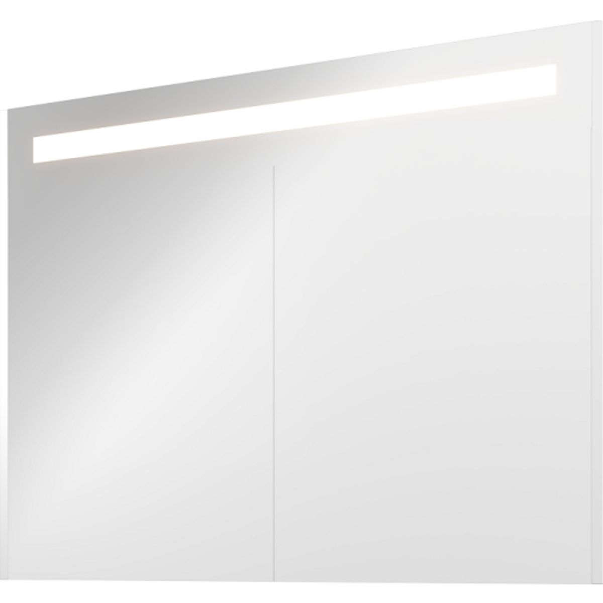 Sanibell Proline LED spejlskab, 100x74 cm, mat hvid